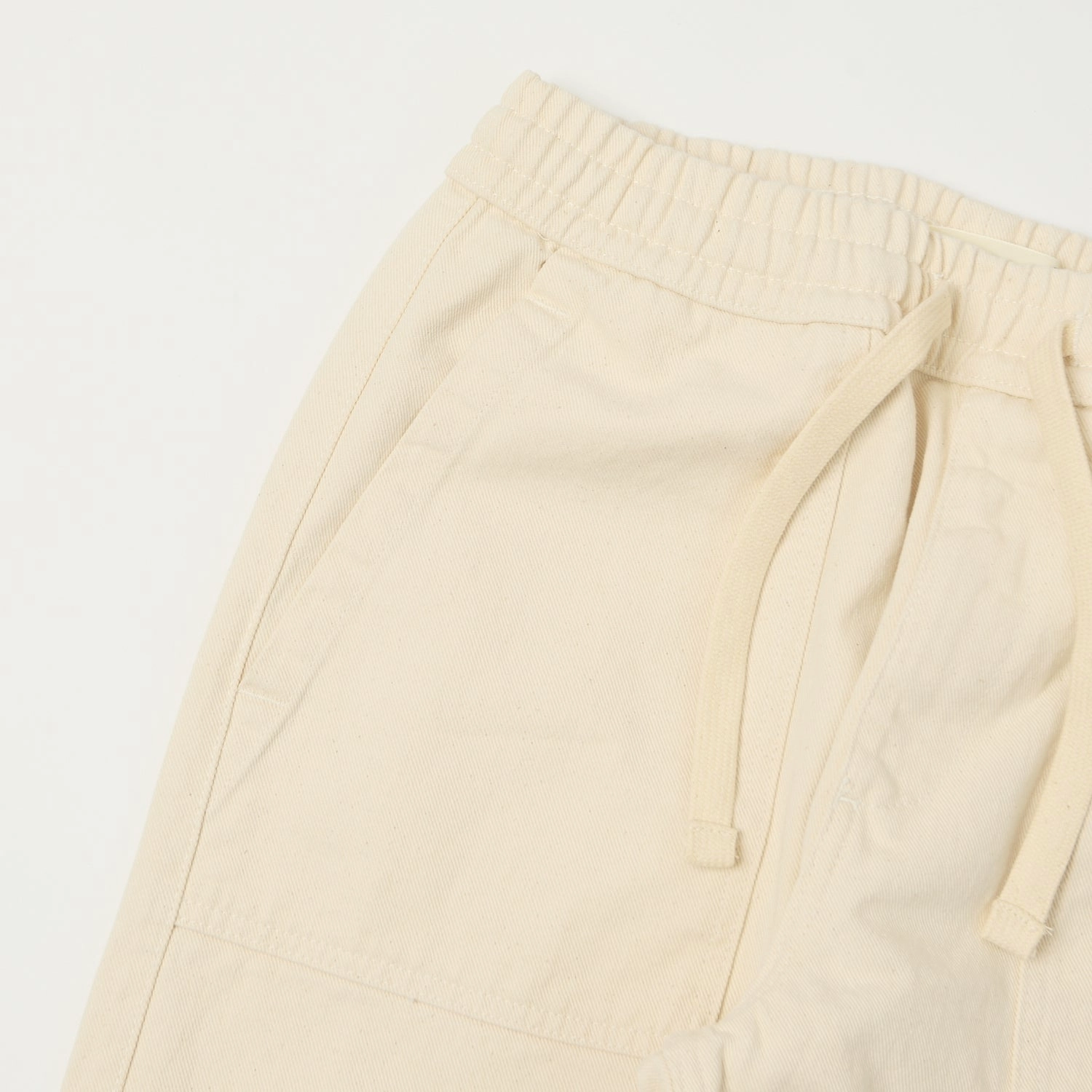 Merz b. Schwanen 'Good Basics' Drawstring Trousers - Nature elastic waistband