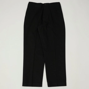 Merz b. Schwanen 'Good Basics' Organic Cotton Twill Chinos - Deep Black Adjustable Drawcord