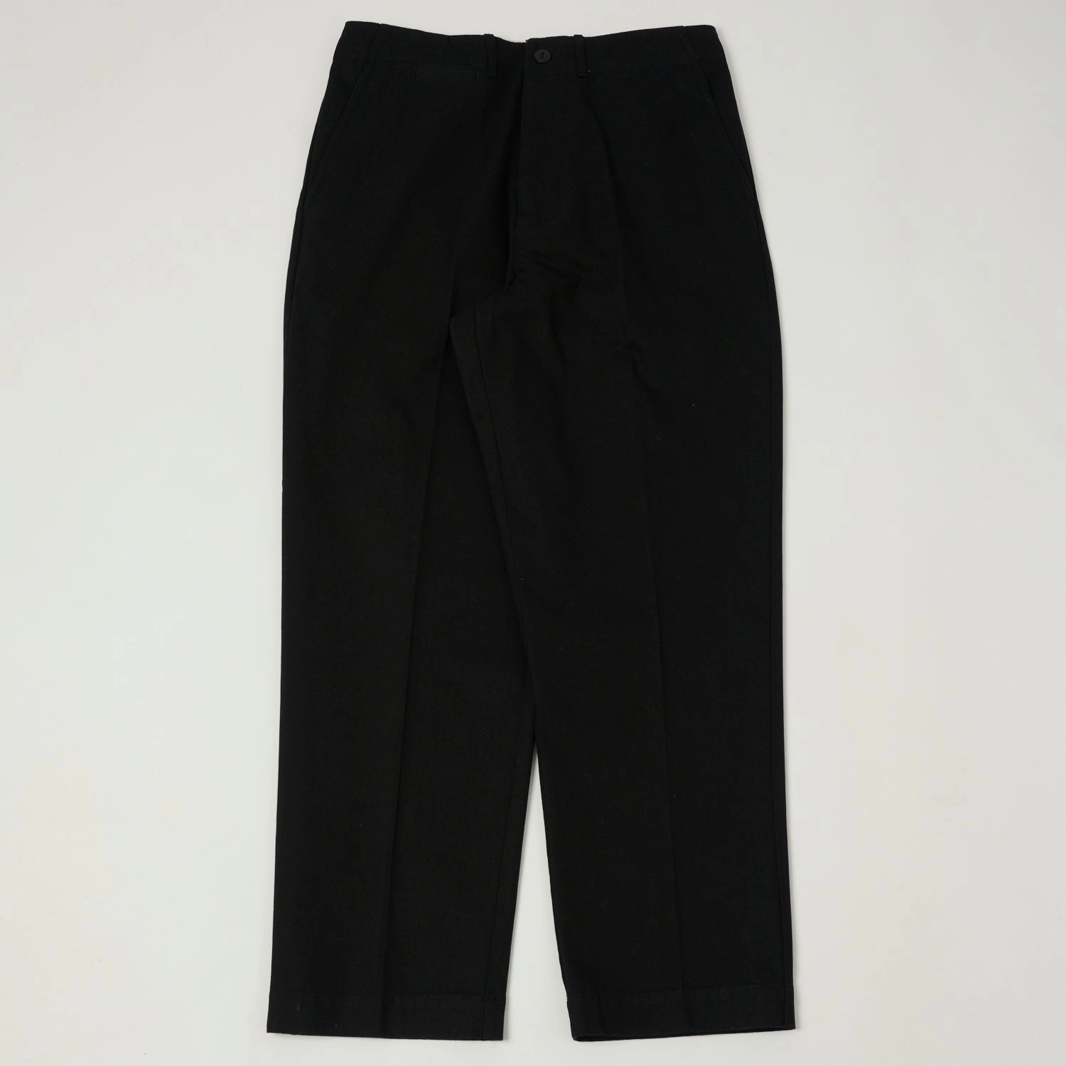 Merz b. Schwanen 'Good Basics' Organic Cotton Twill Chinos - Deep Black Adjustable Drawcord