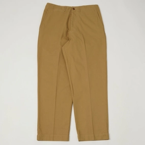 Merz b. Schwanen 'Good Basics' Organic Cotton Twill Chinos - Khaki Core Essential