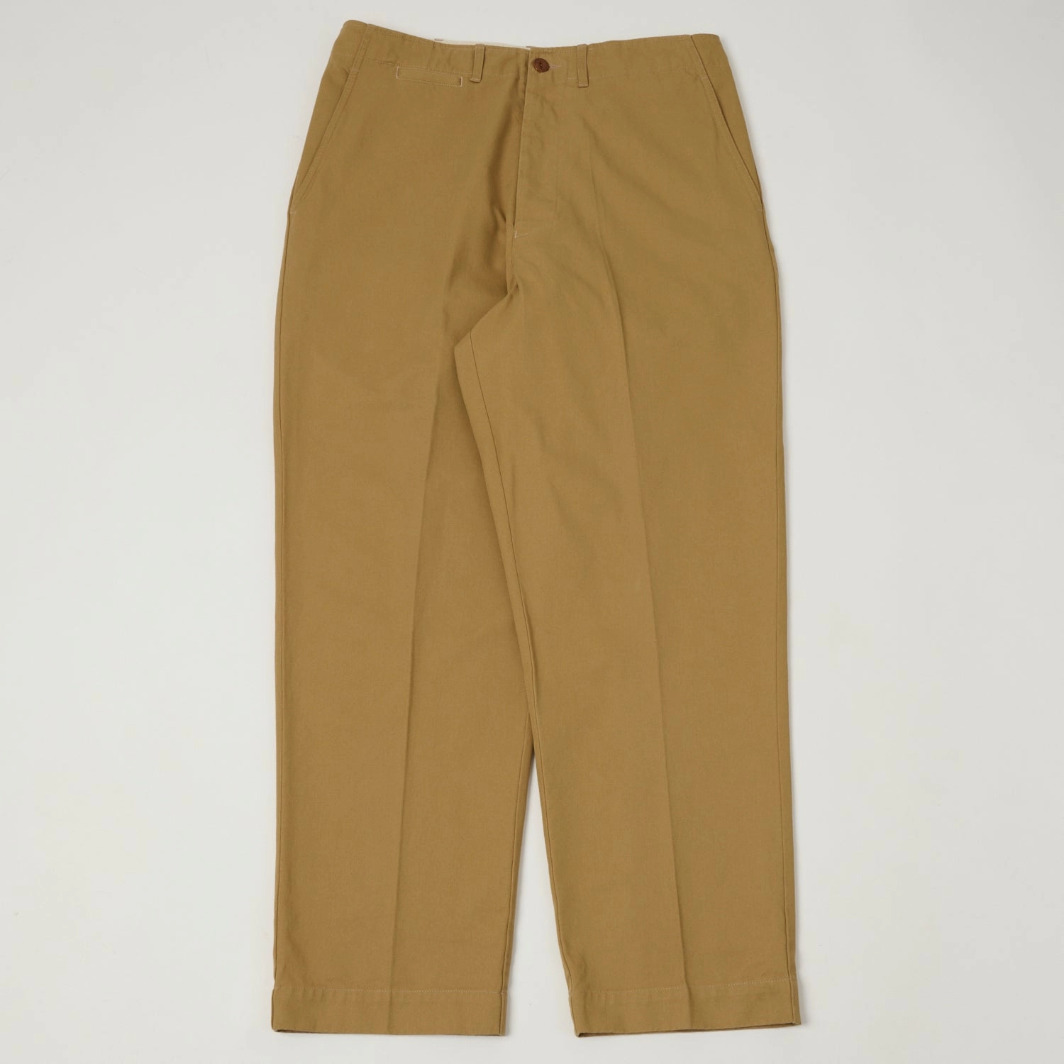 Merz b. Schwanen 'Good Basics' Organic Cotton Twill Chinos - Khaki Sporty Layers