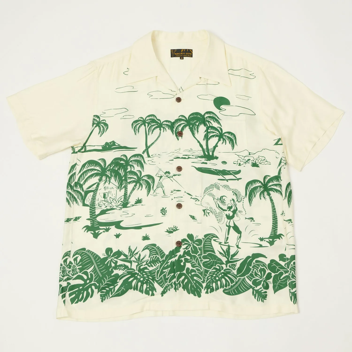 Comfortable Look decorative element Micky Oye 'Kalalau' Aloha Shirt - Cream