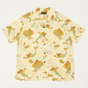Micky Oye 'Mermaids' Aloha Shirt - Brown Petite Cut