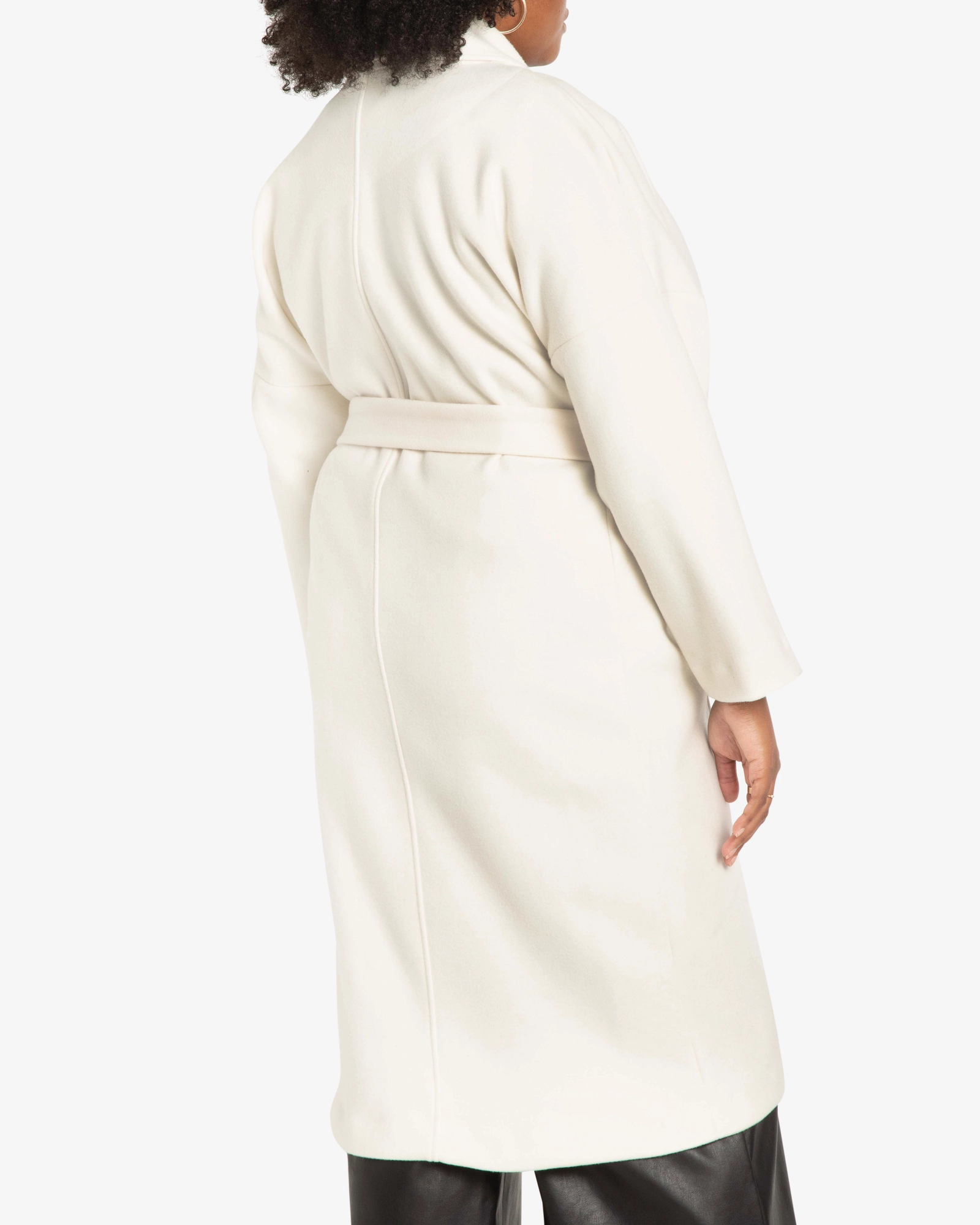 Aim Lory Relaxed Fit Wrap Work Coat | Ivory