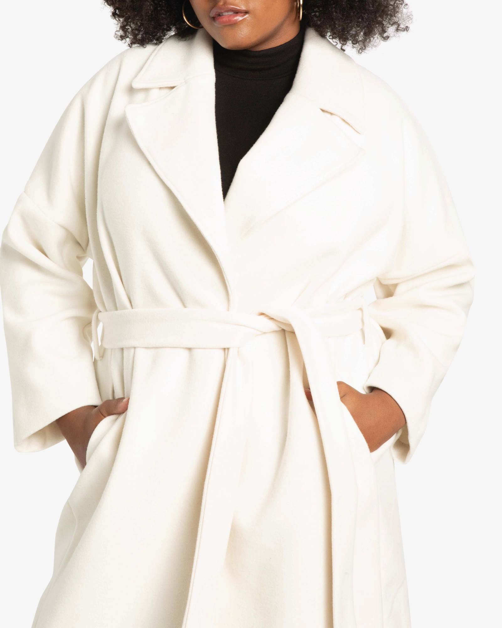 Layer Ready Lory Relaxed Fit Wrap Work Coat | Ivory