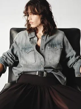 holiday season Cotton Vintage Denim Shirt