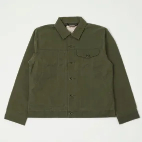 Draft Block Zippered Closures Filson Tin Cloth Short Lined Cruiser Jacket - Military Green