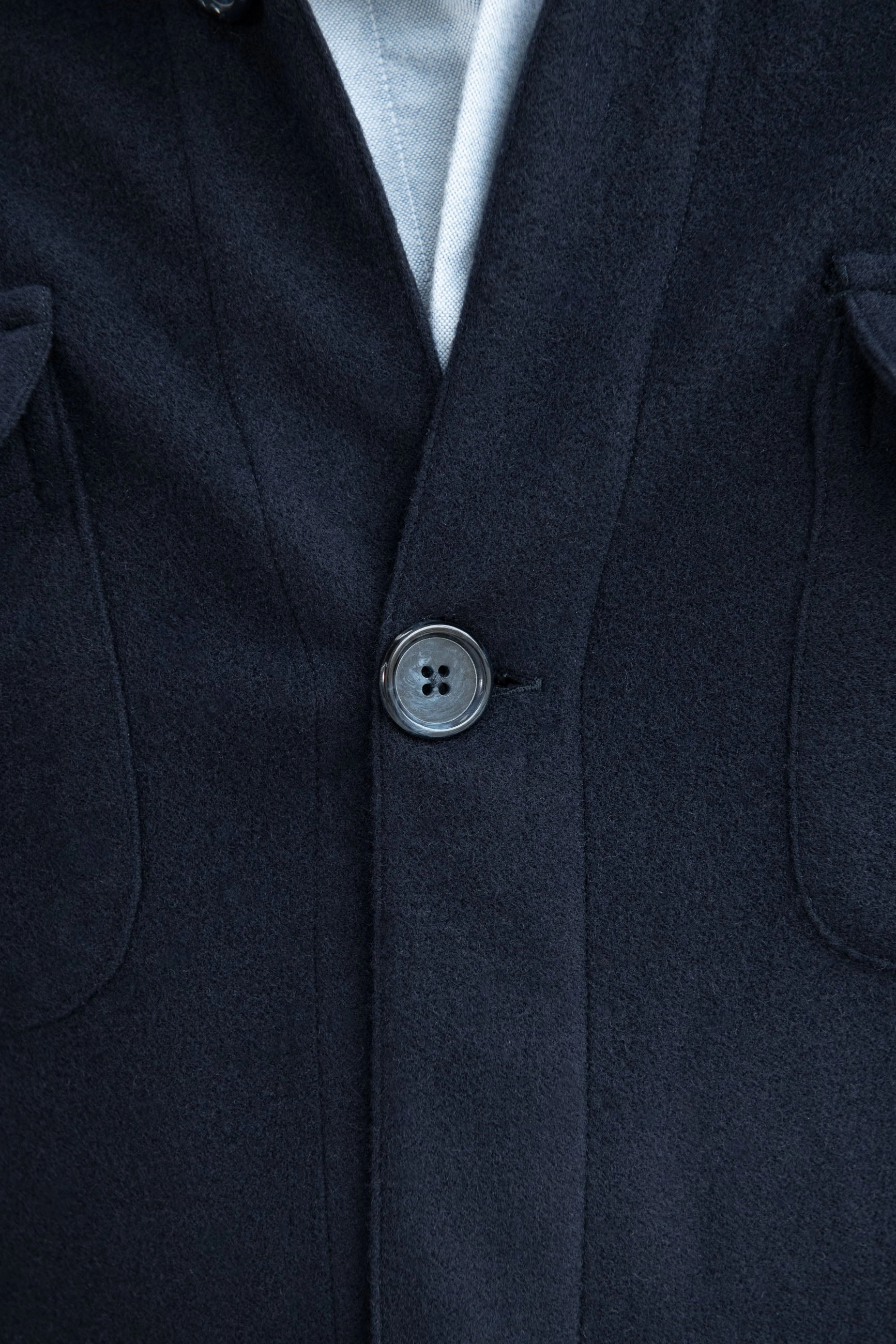 Blue Safari Jacket flannel Super 180s ?C Made in Italy Highlighter