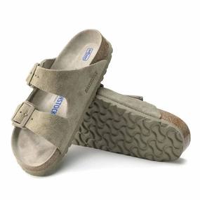 Everyday Look Men's Arizona Soft Foot Bed Sandal In Faded Khaki