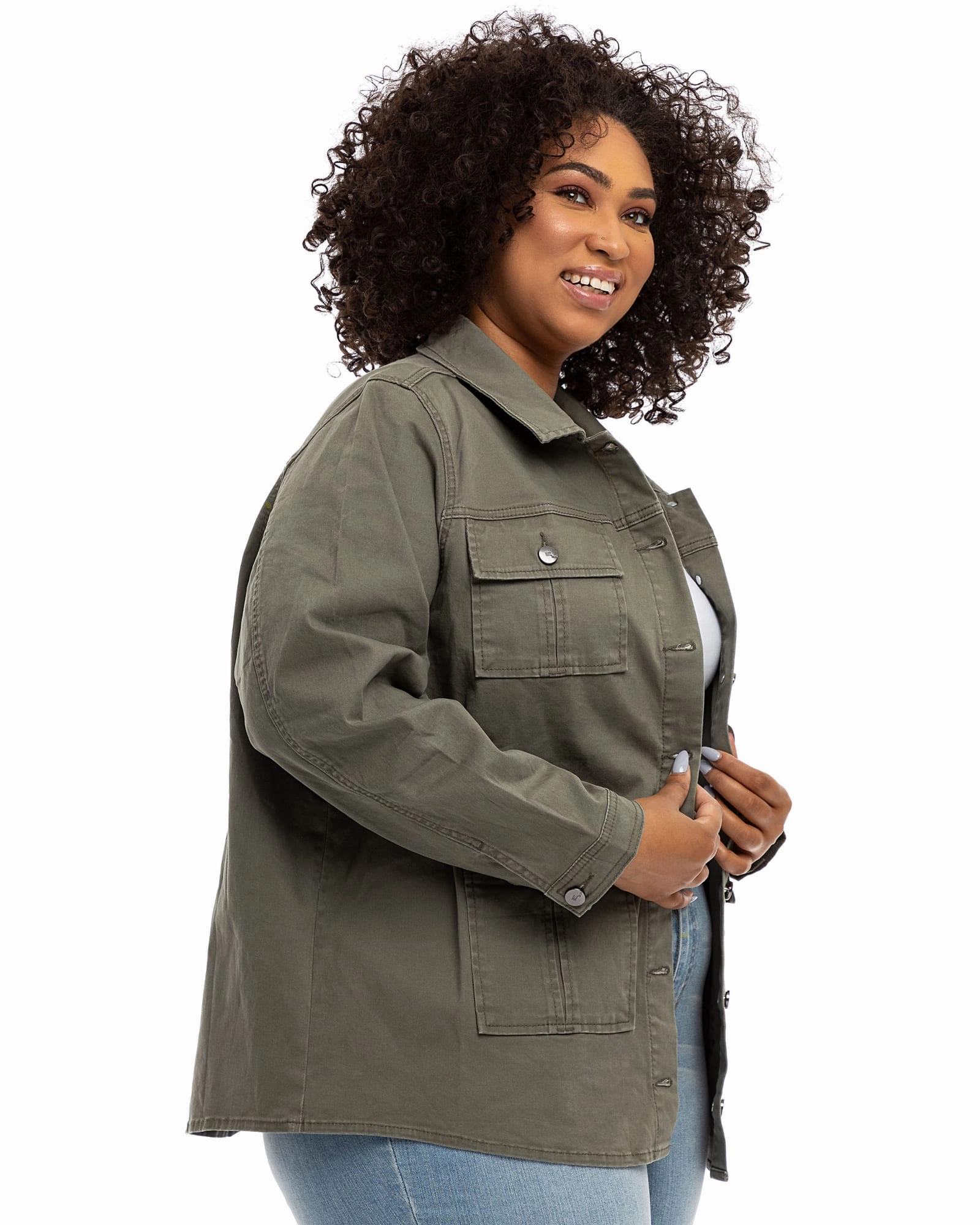 Forget Reversible Protection Bree Twill Utility Jacket | Kasey