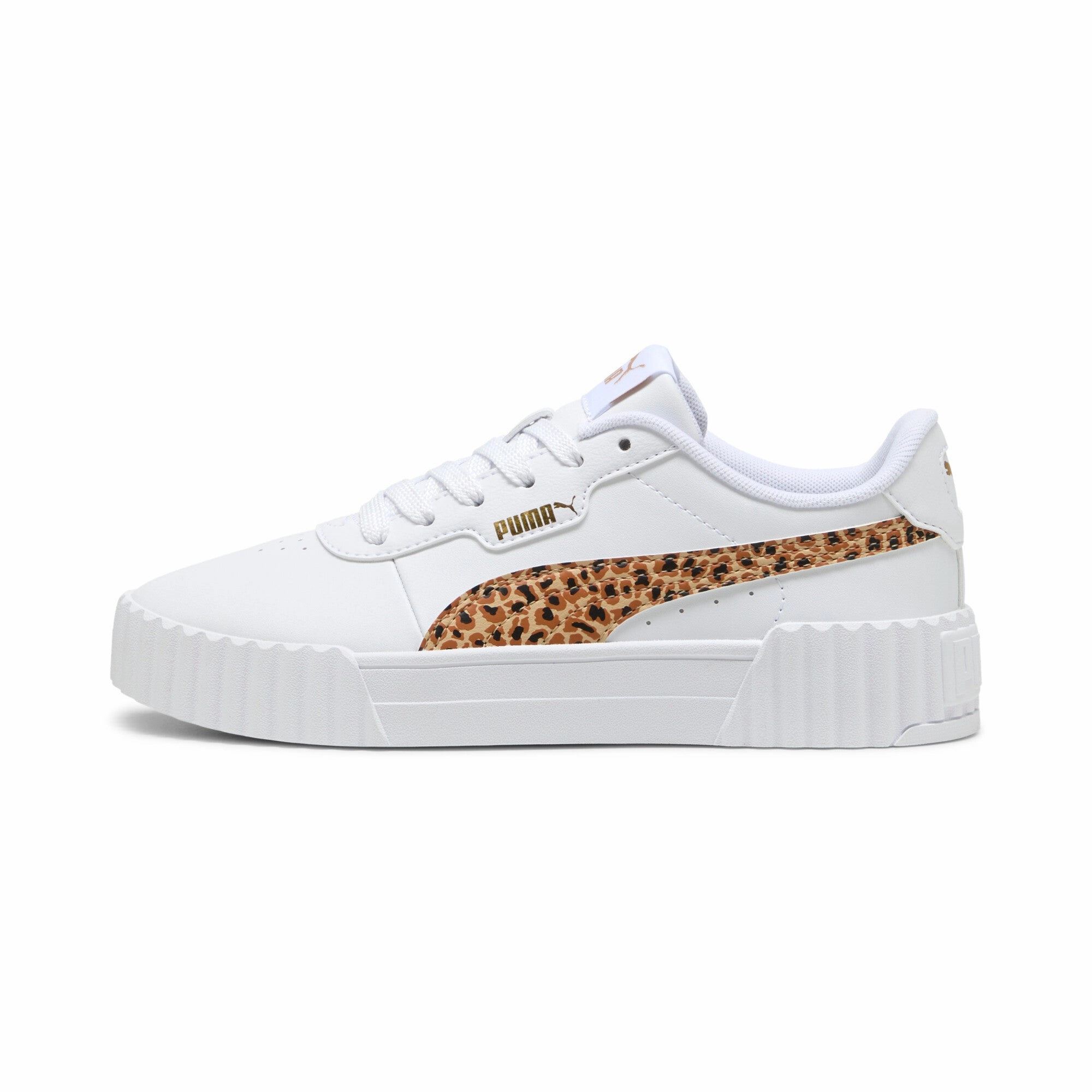 PUMA Big Kids' Girls' Carina 3.0 Animal Sneakers Urban Runner Mid Top Style
