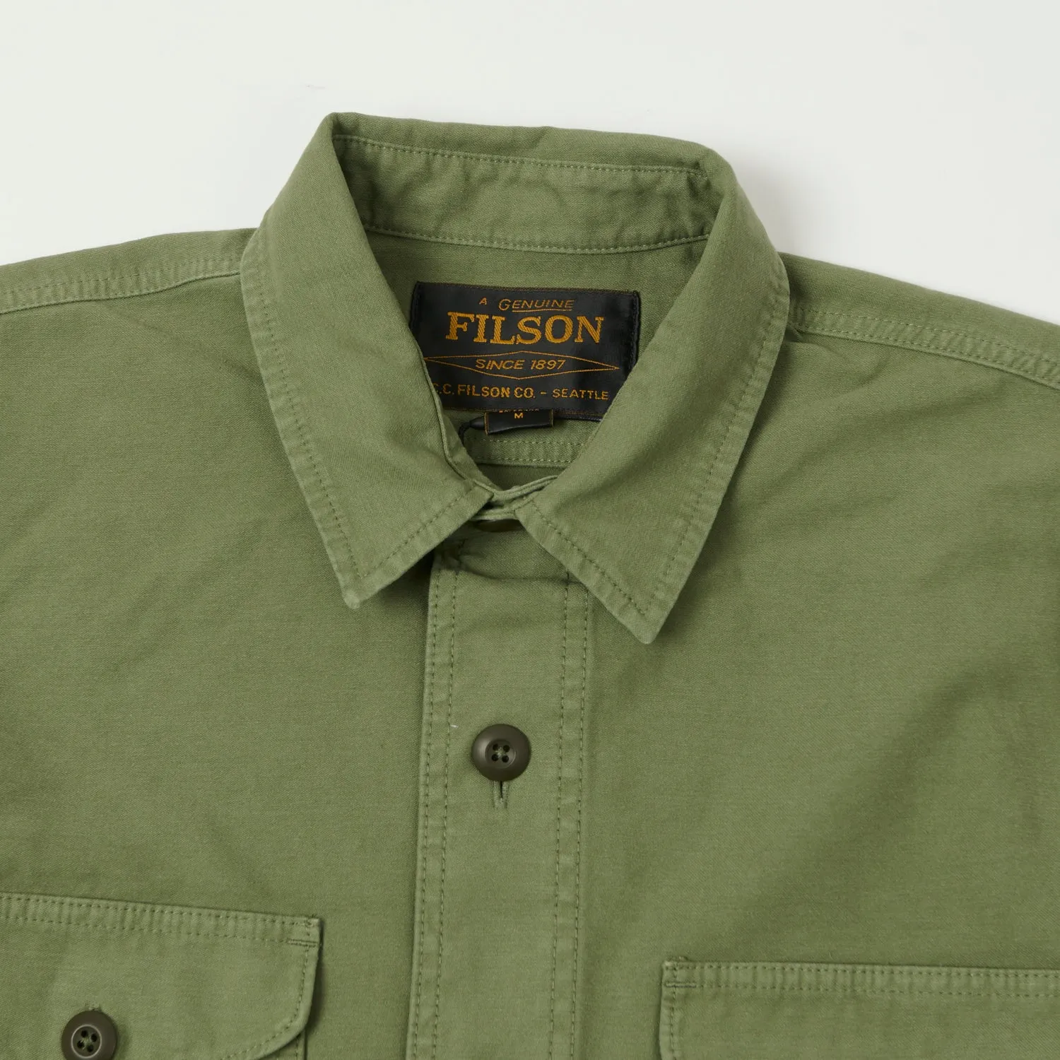 Temperature Regulating Filson Field Jac-Shirt - Washed Fatigue Green