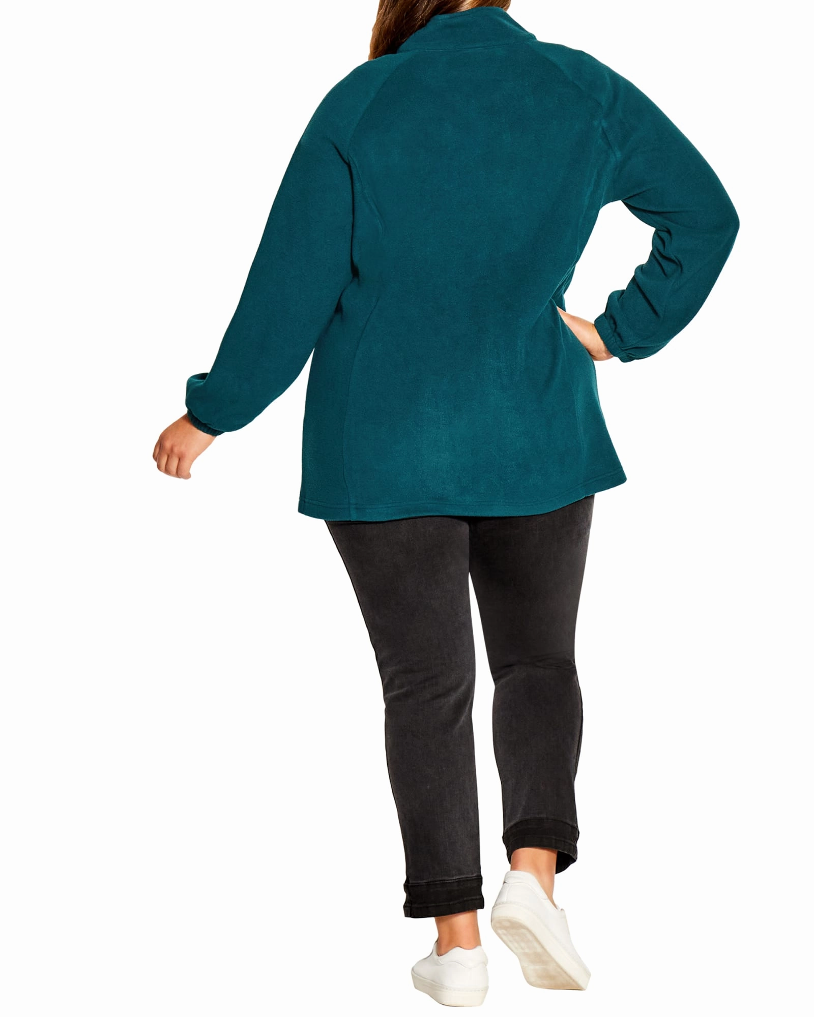 Astrid Polar Fleece Zip Up | Emerald Fashionable Protection Ultimate Jacket