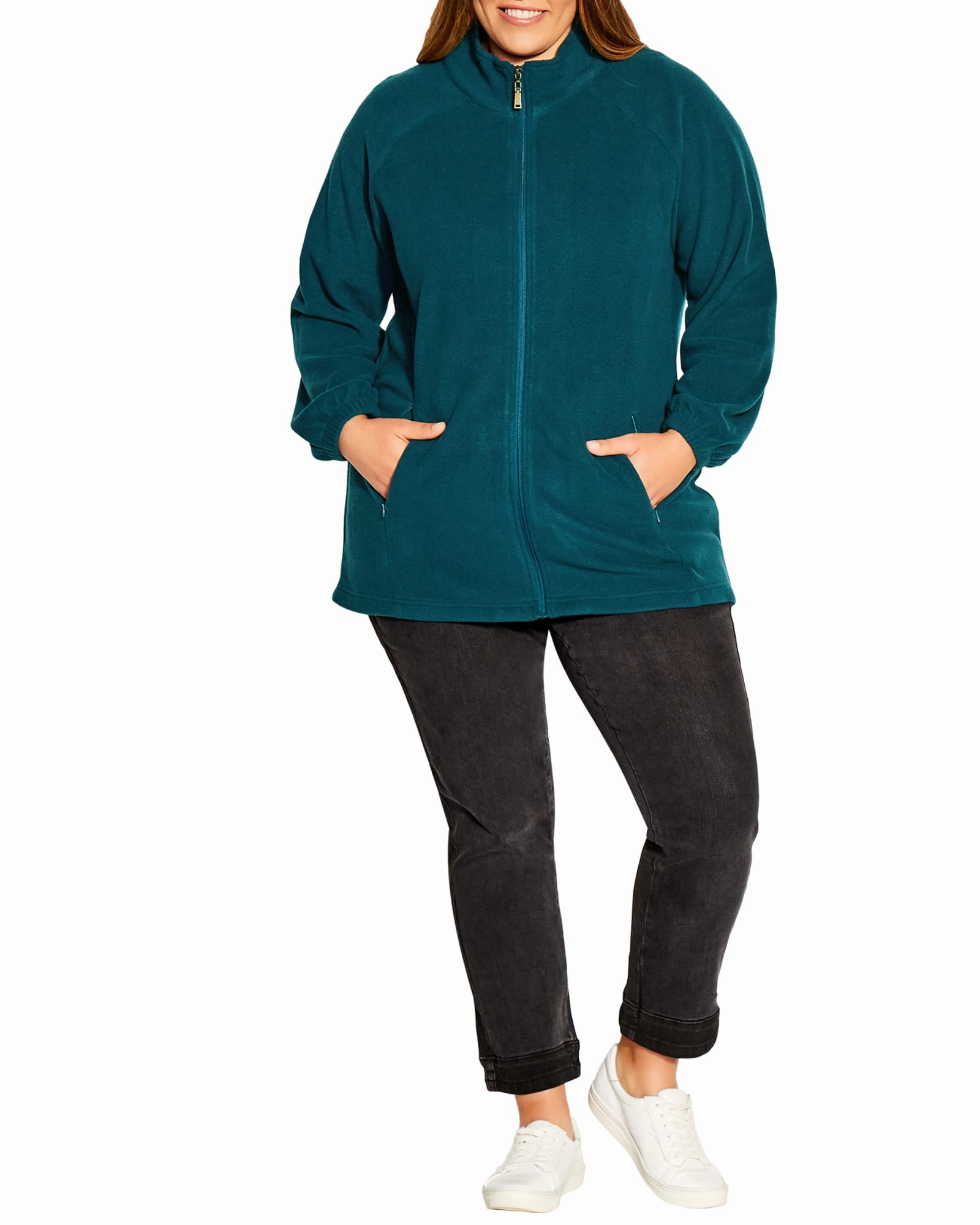 Astrid Polar Fleece Zip Up | Emerald Kindness