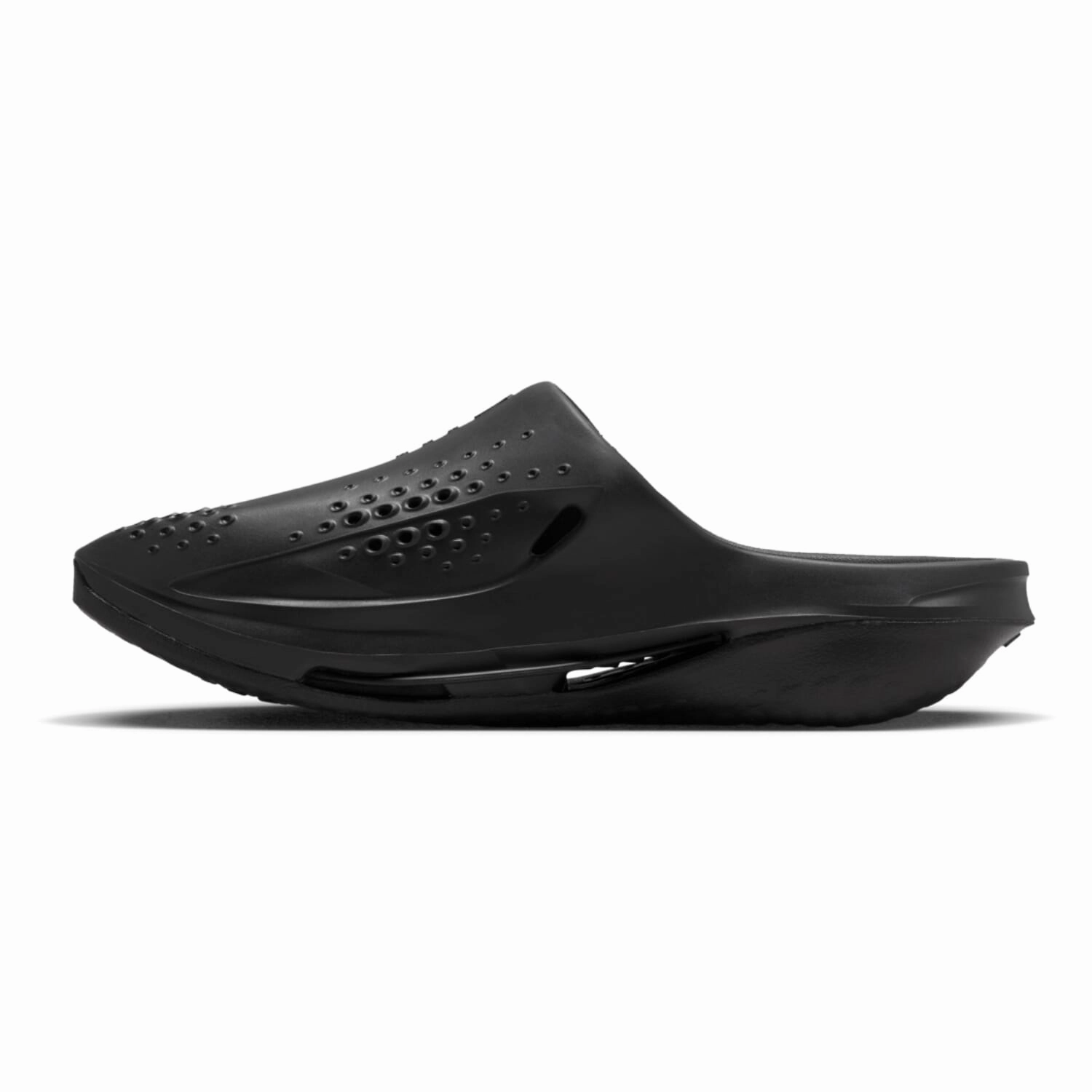 Nike MMW 5 Slide Black/Black-Black  DH1258-002 Men's Shiny Gem footbed cushioning