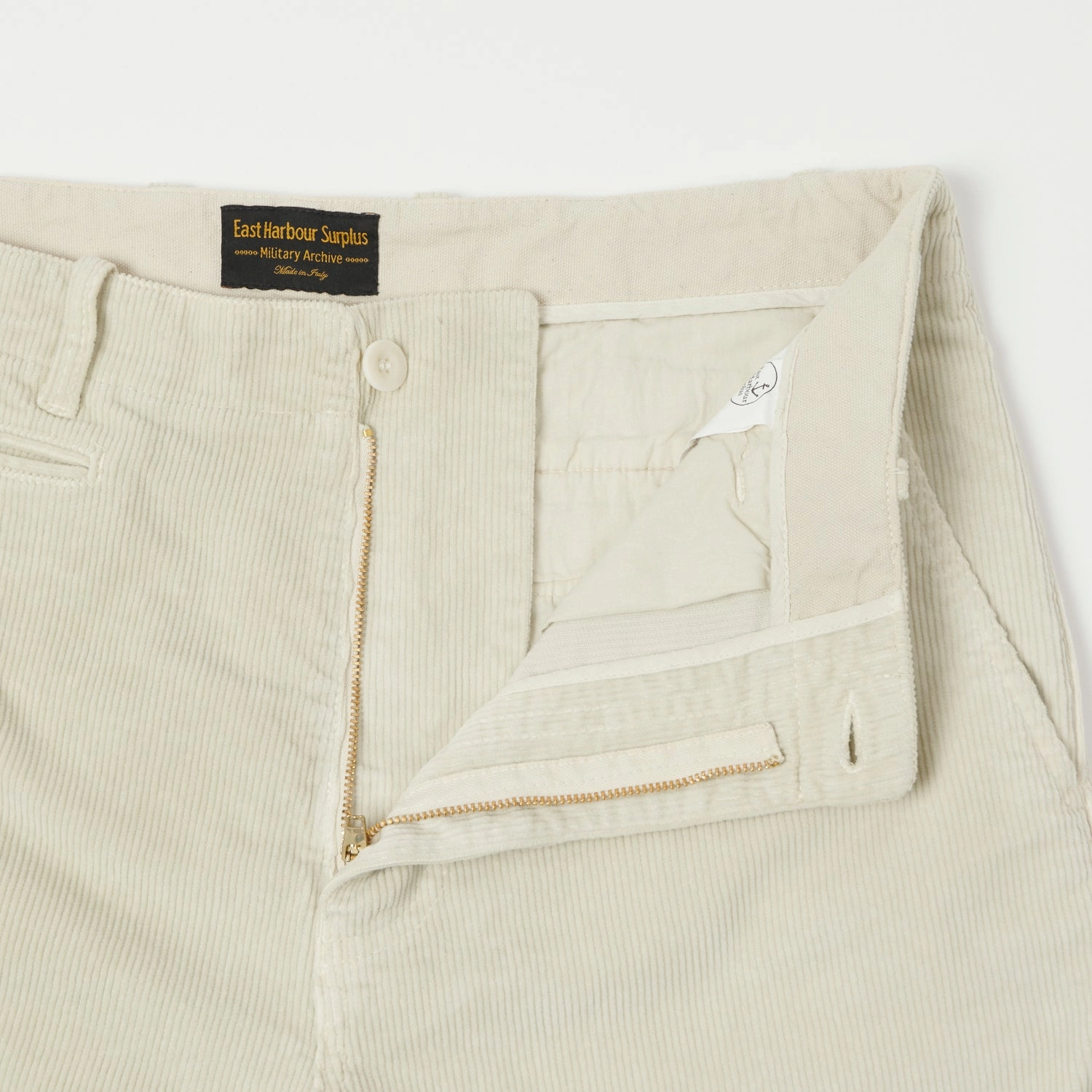 East Harbour Surplus 'Axel 101' Corduroy Trouser - Off White Versatile Wear