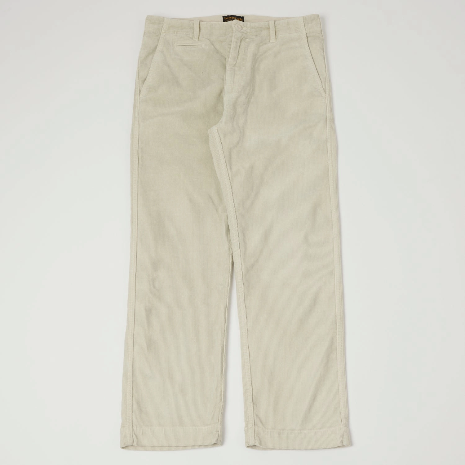 Travel-Ready East Harbour Surplus 'Axel 101' Corduroy Trouser - Off White