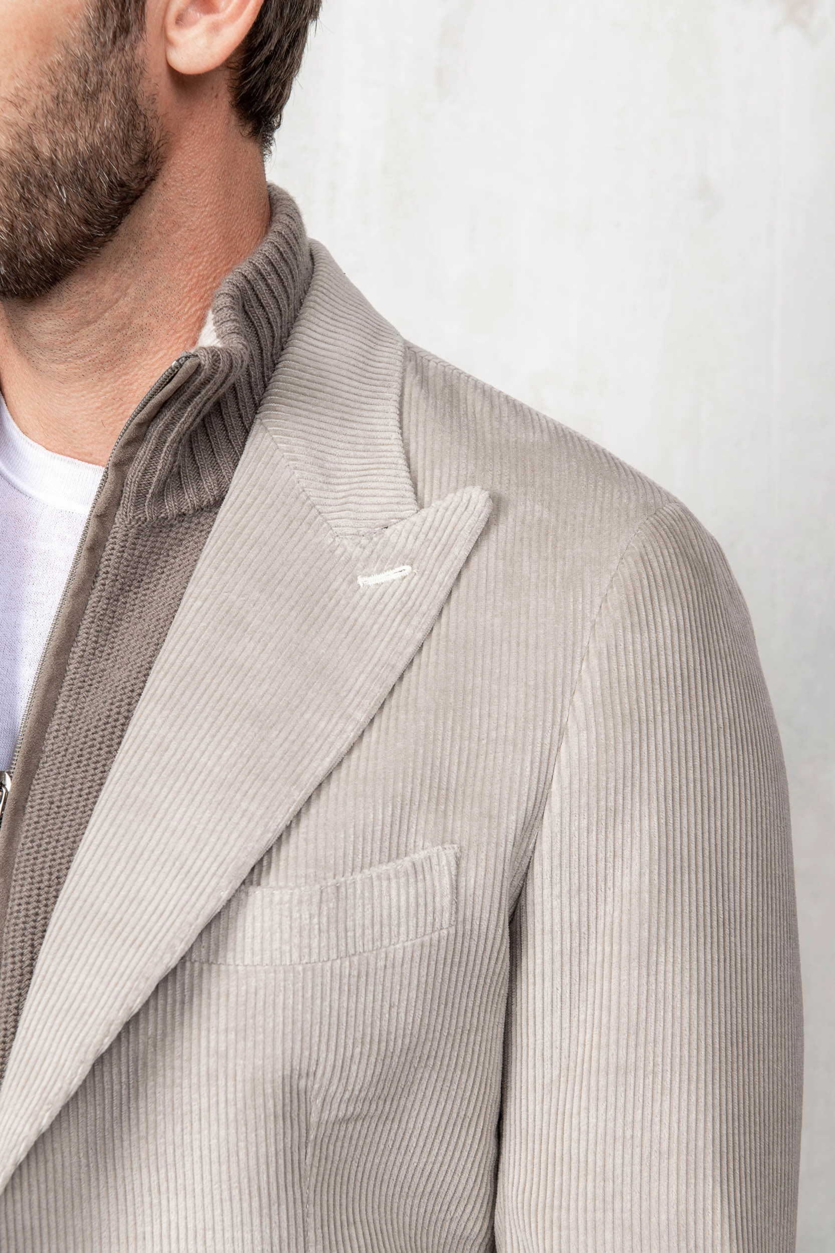 Package Beige corduroy jacket "Soragna Collection" - Made in Italy