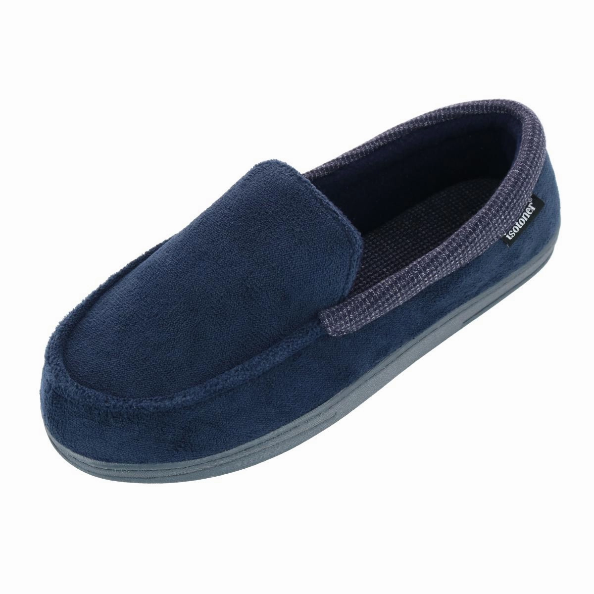 Comfy Footstep Men's Microterry and Waffle Travis Moccasin Slipper