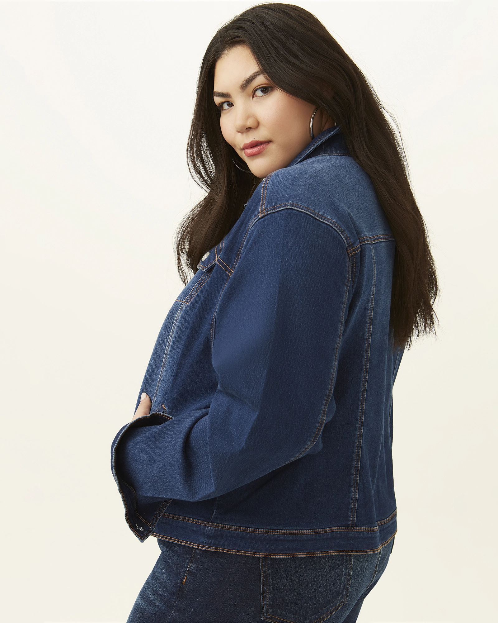 GloveFriendly Cuff Design Morgan Denim Jacket | Dark Wash