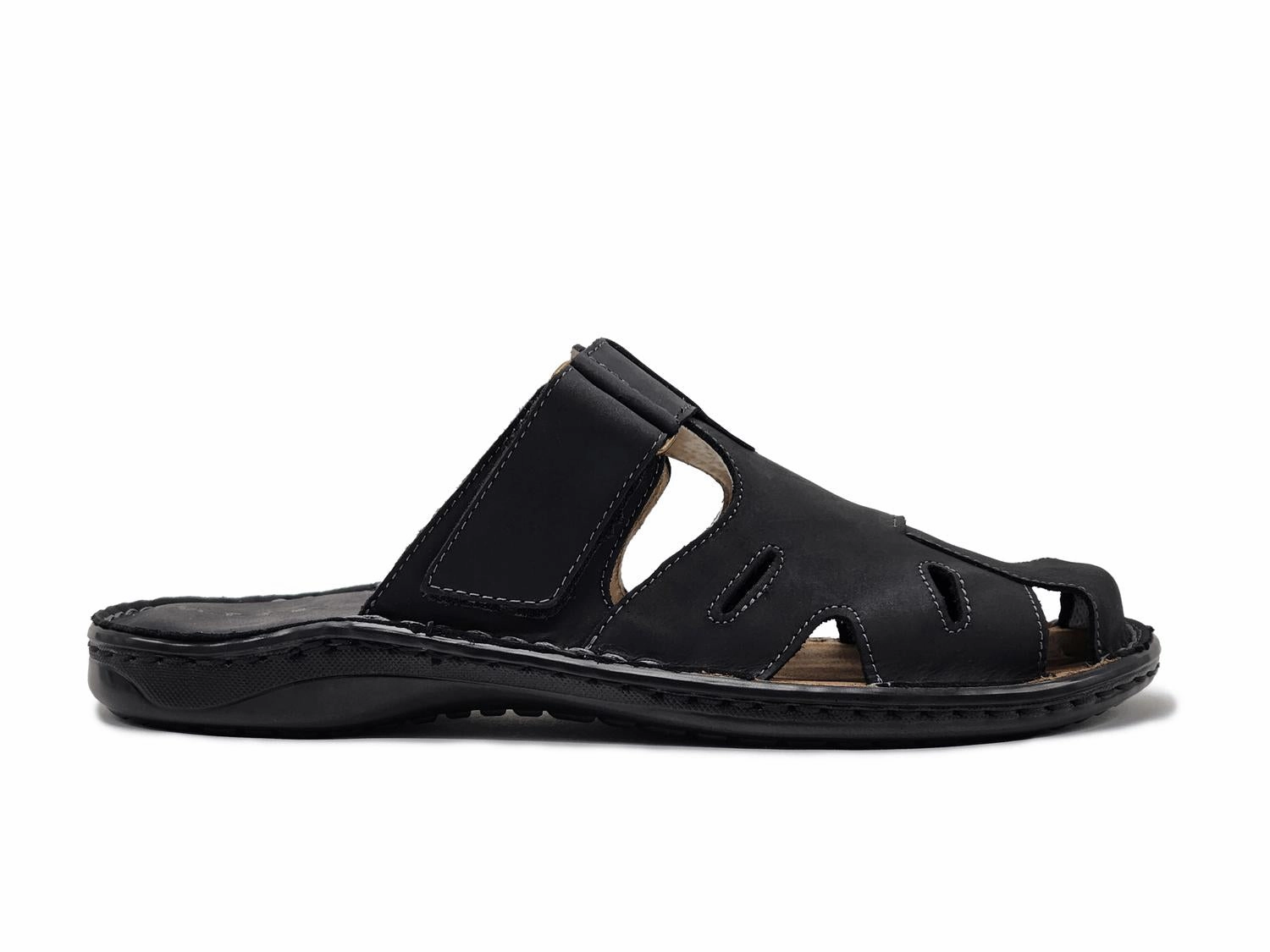 Slip In Classic Flip-flops Men's Thorne Leather Sandals In Black