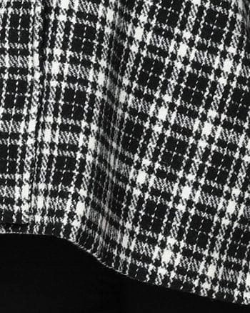 Focus Smak Parlour Black & White Plaid Bows Topper Coat | Black & White Plaid Bows