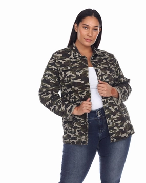 Subtle Camo Denim Jacket | Green Army
