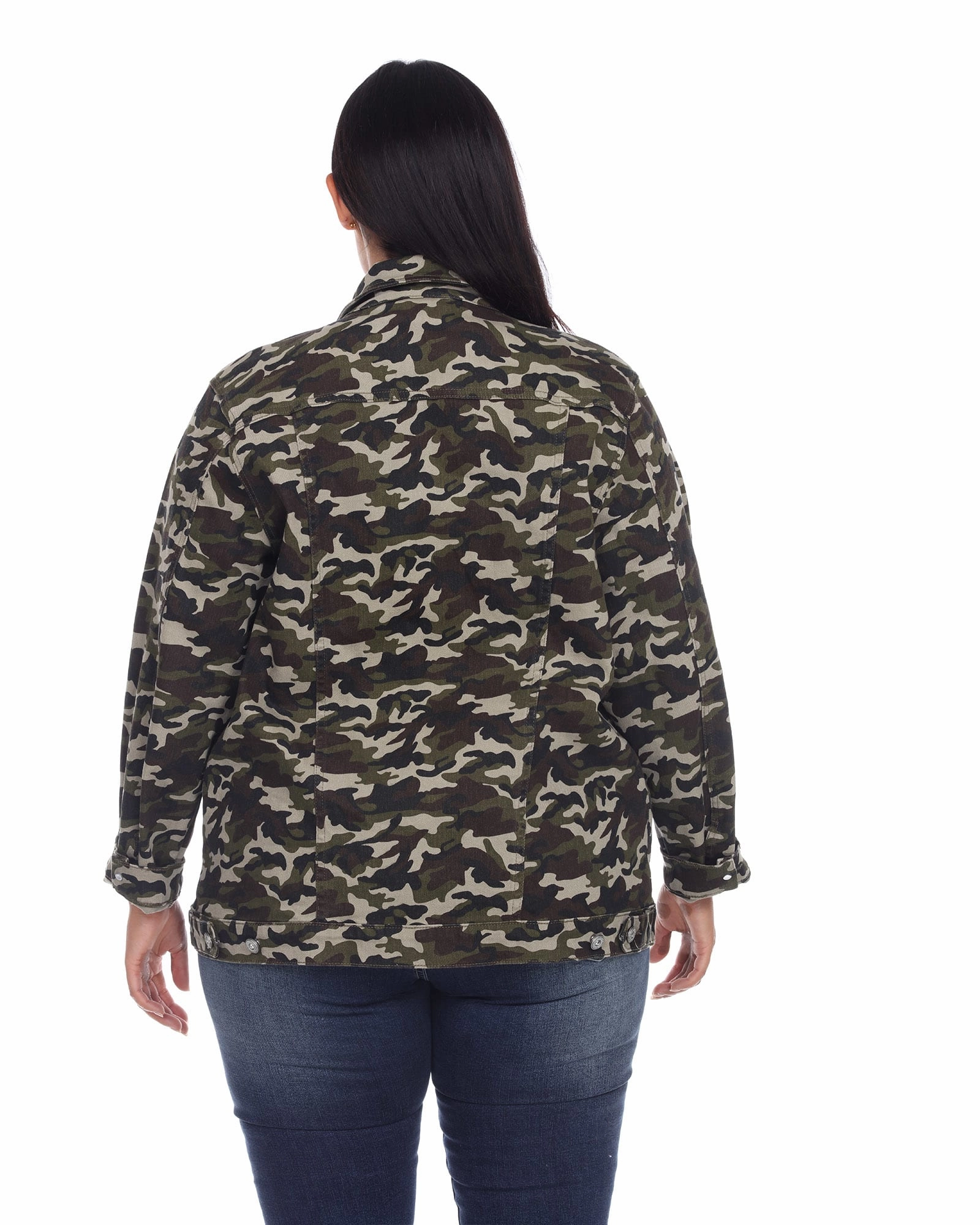 Camo Denim Jacket | Green Army Streetwear Style Chic Comfort