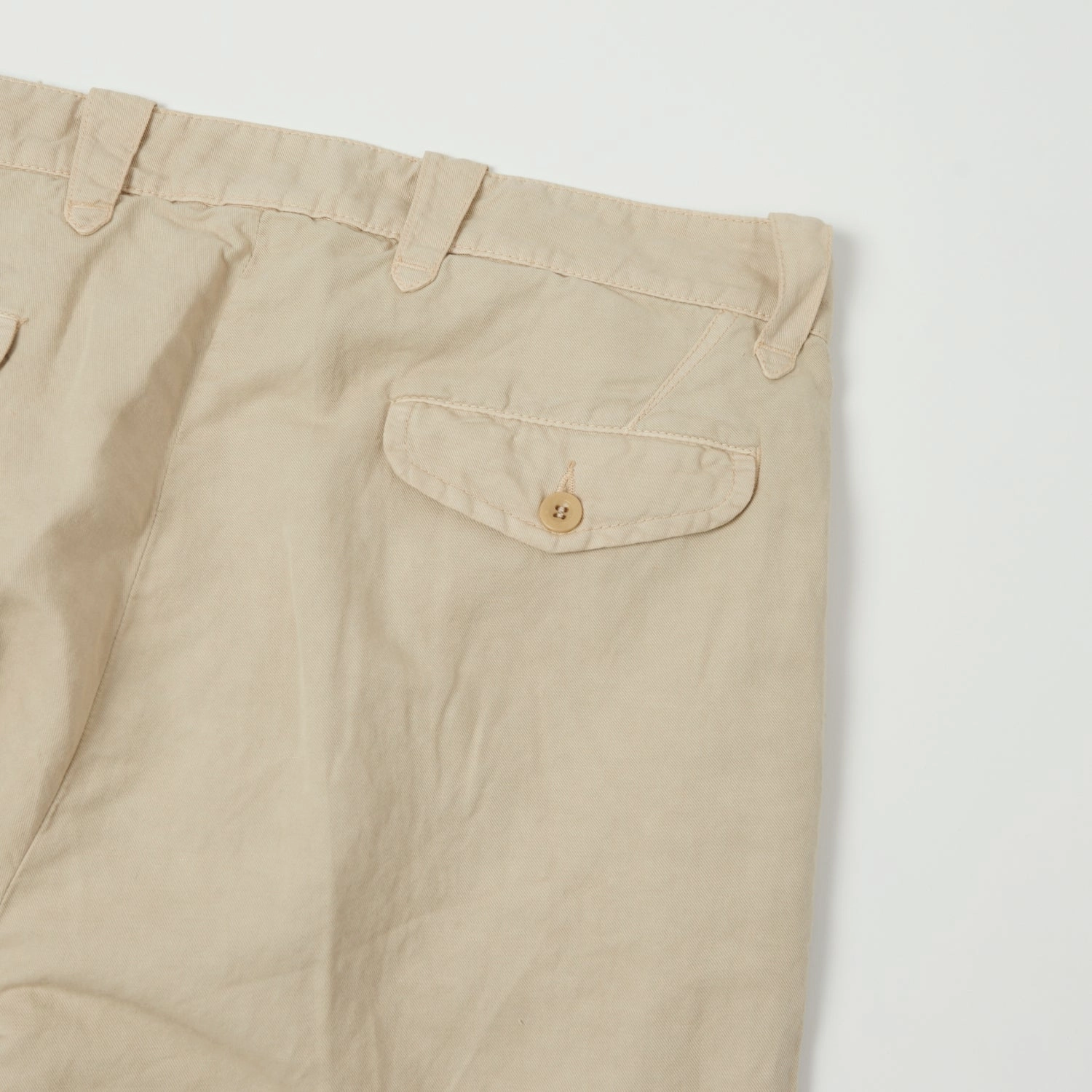 Smooth Texture FunctionalZipper East Harbour Surplus 'Sacks 394' Trouser - Sand