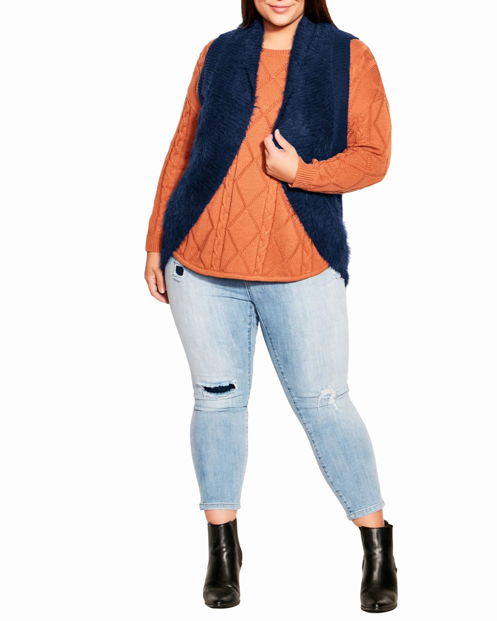 Protective Layer Forest Vida Cozy Vest | Navy