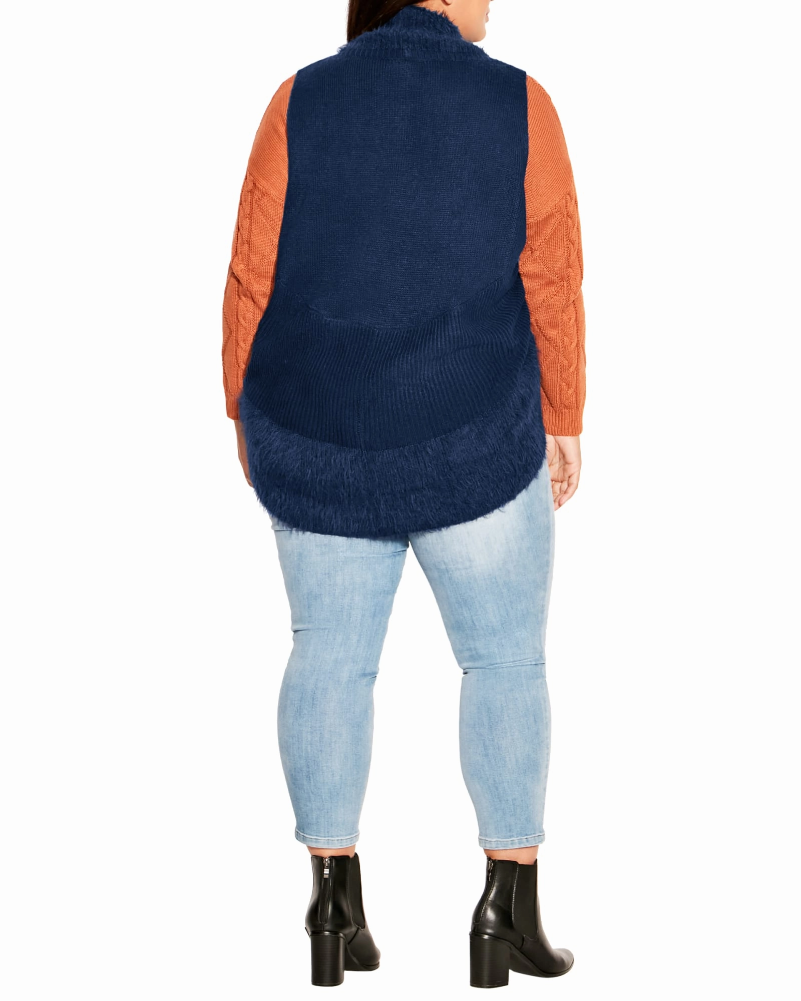Flexible Hood Vida Cozy Vest | Navy