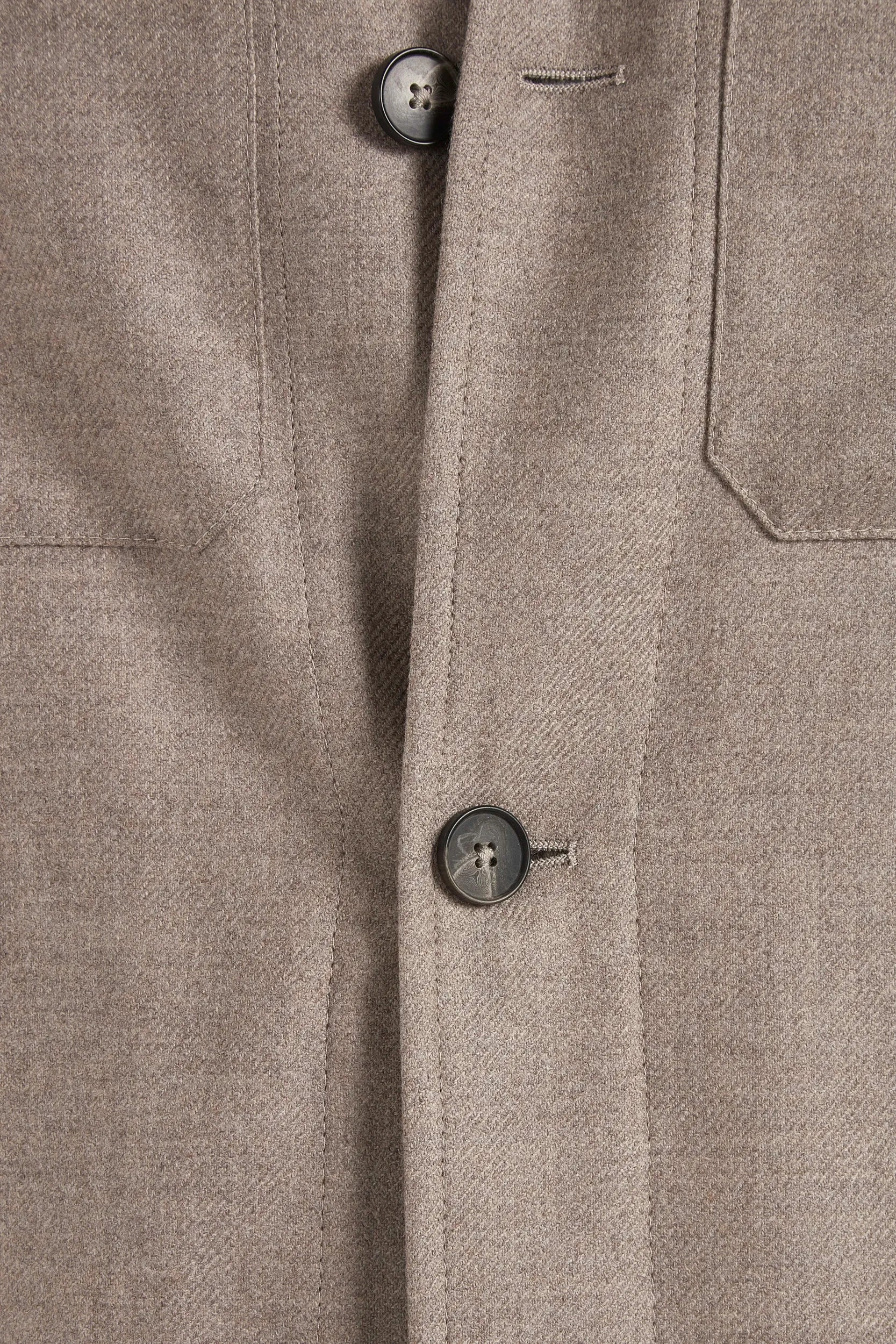 Taupe wool and cashmere shirt jacket  - Made in Italy Trail Function Sports Jacket