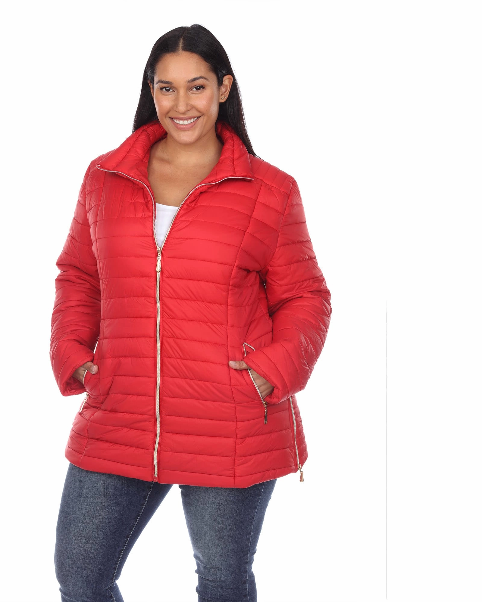 Puffer Coat | Red Double Stitched Construction