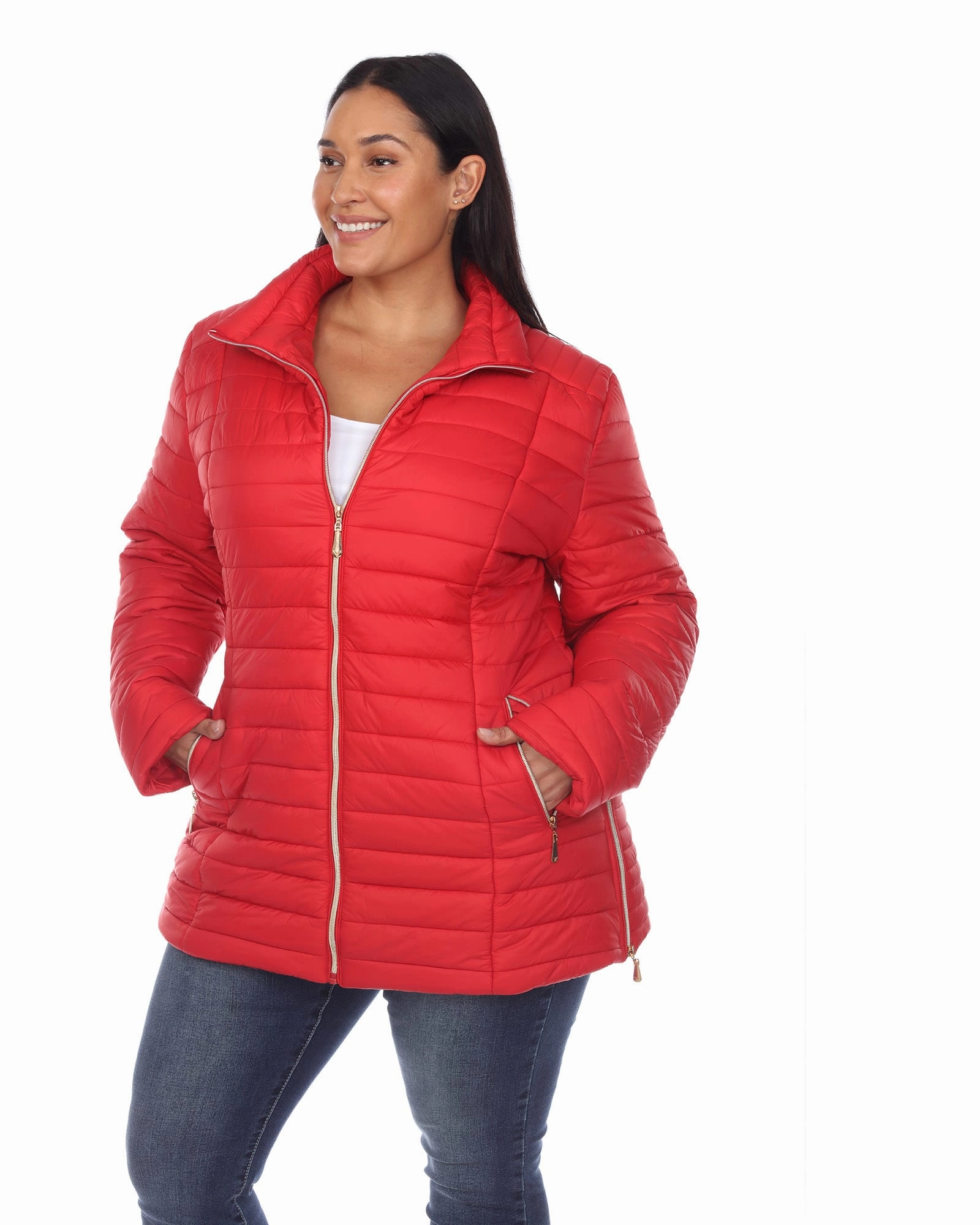 Signal Puffer Coat | Red