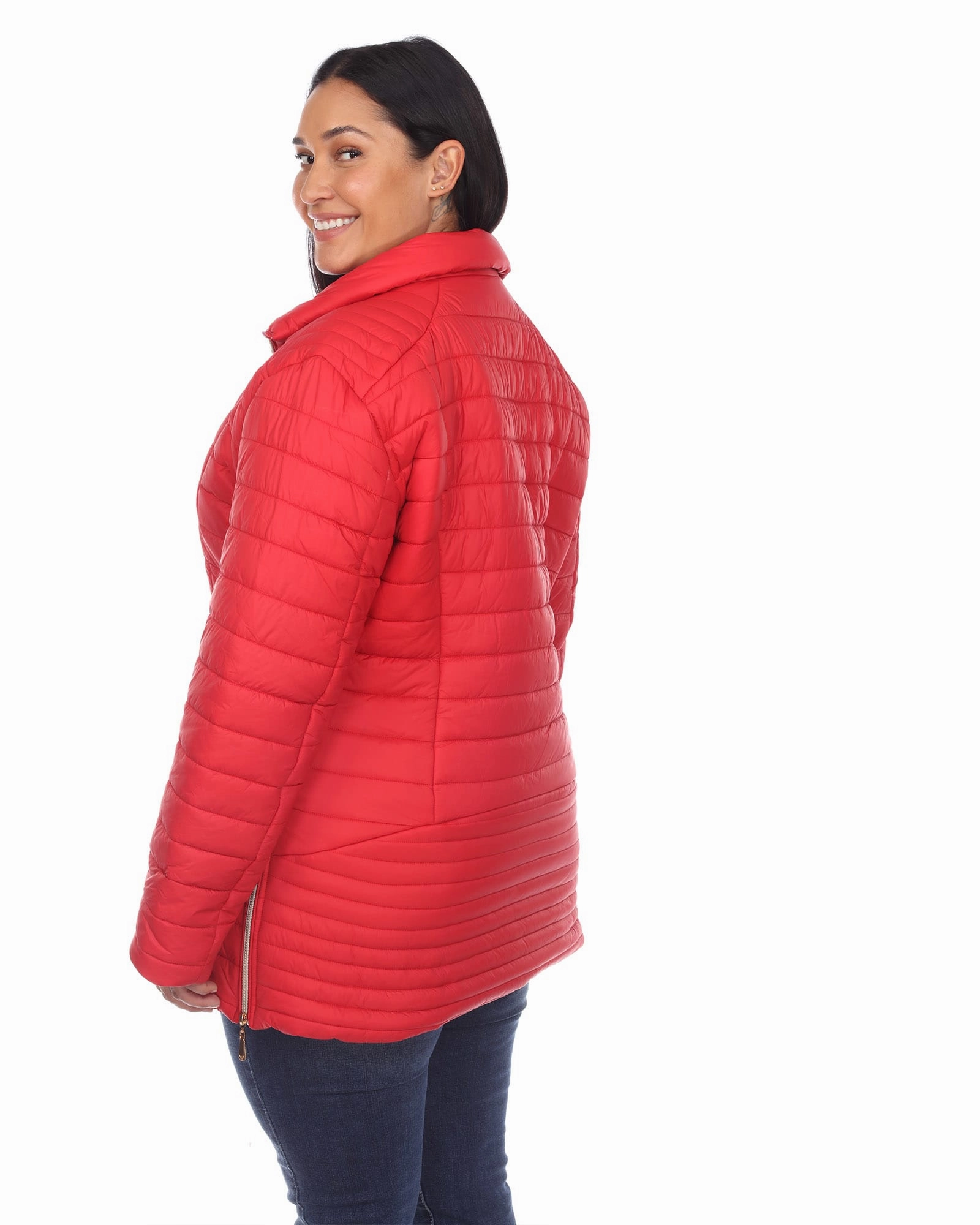 Layer Focus Puffer Coat | Red