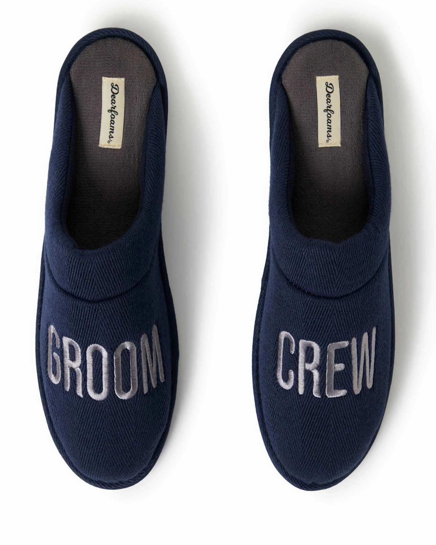 Fashionable Look Dearfoams Men's Groom/Groomsmen Giftable Wedding Scuff Slipper