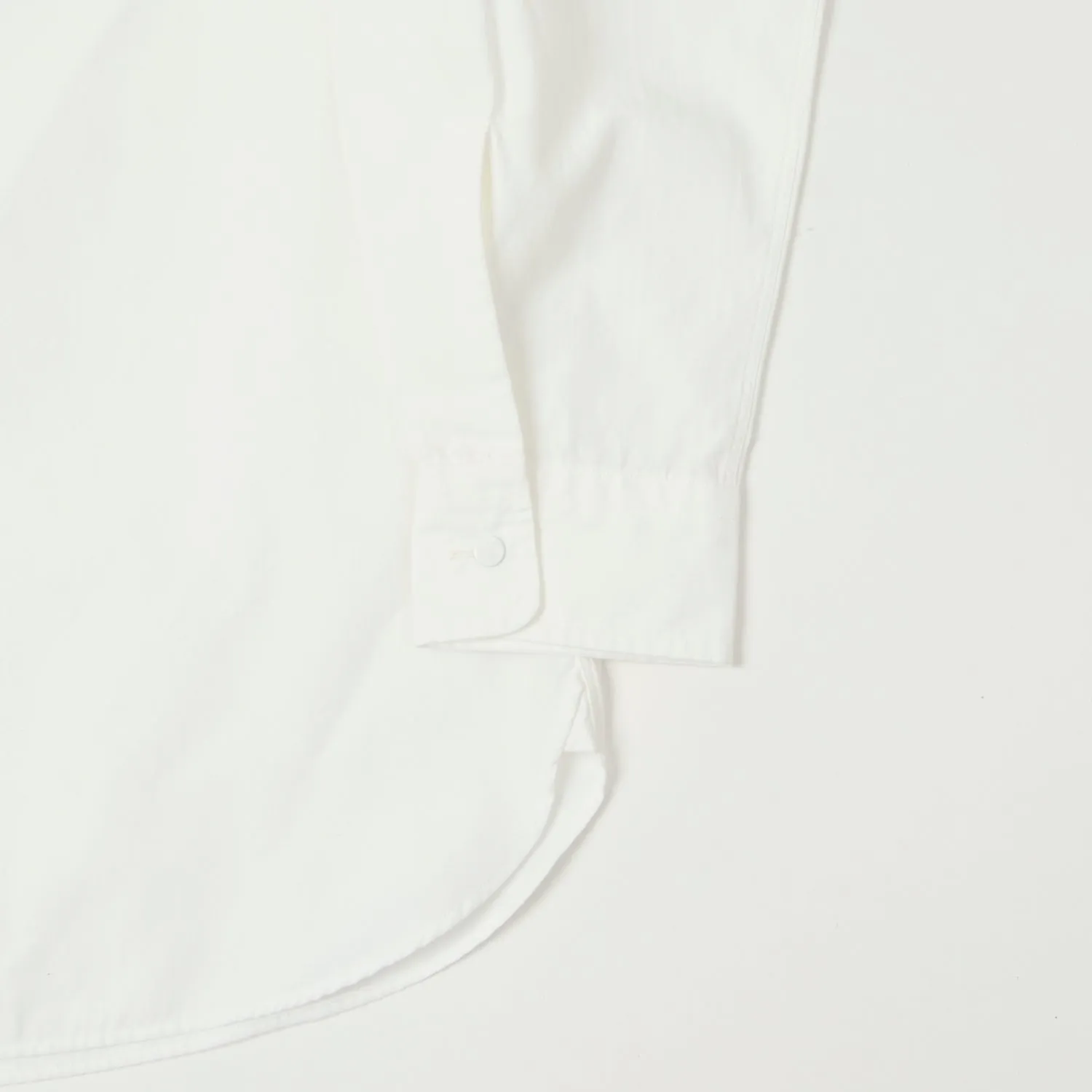 Nanamica Band Collar Wind Shirt - Off White Multipocket Style