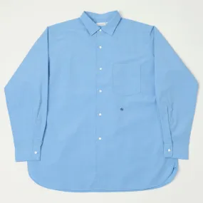 Nanamica Button Up Wind Shirt - Sax High-Quality Fabric