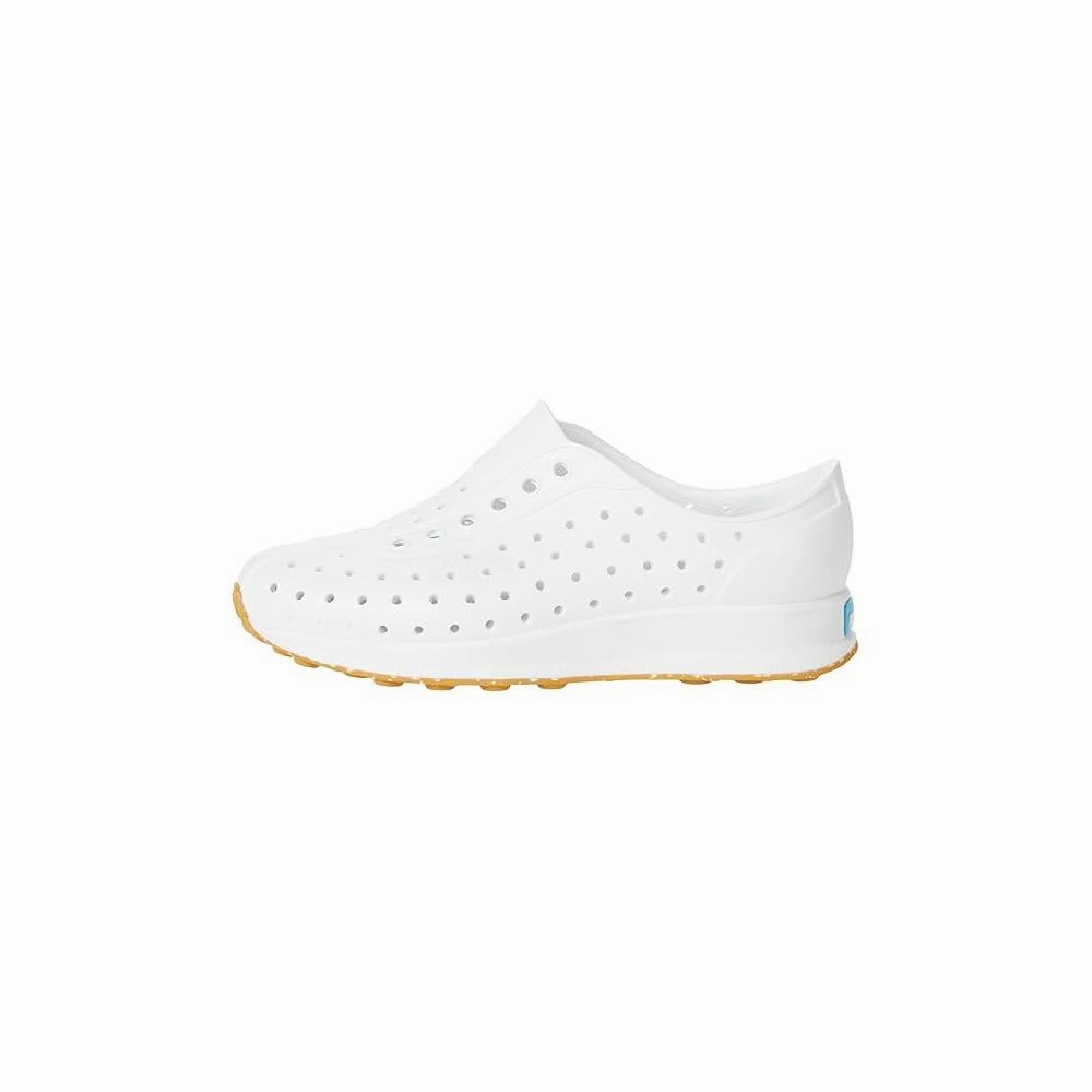 Native Robbie Child Sneaker - Shell White/Shell White/Mash Speckle Rubber Oxford Style