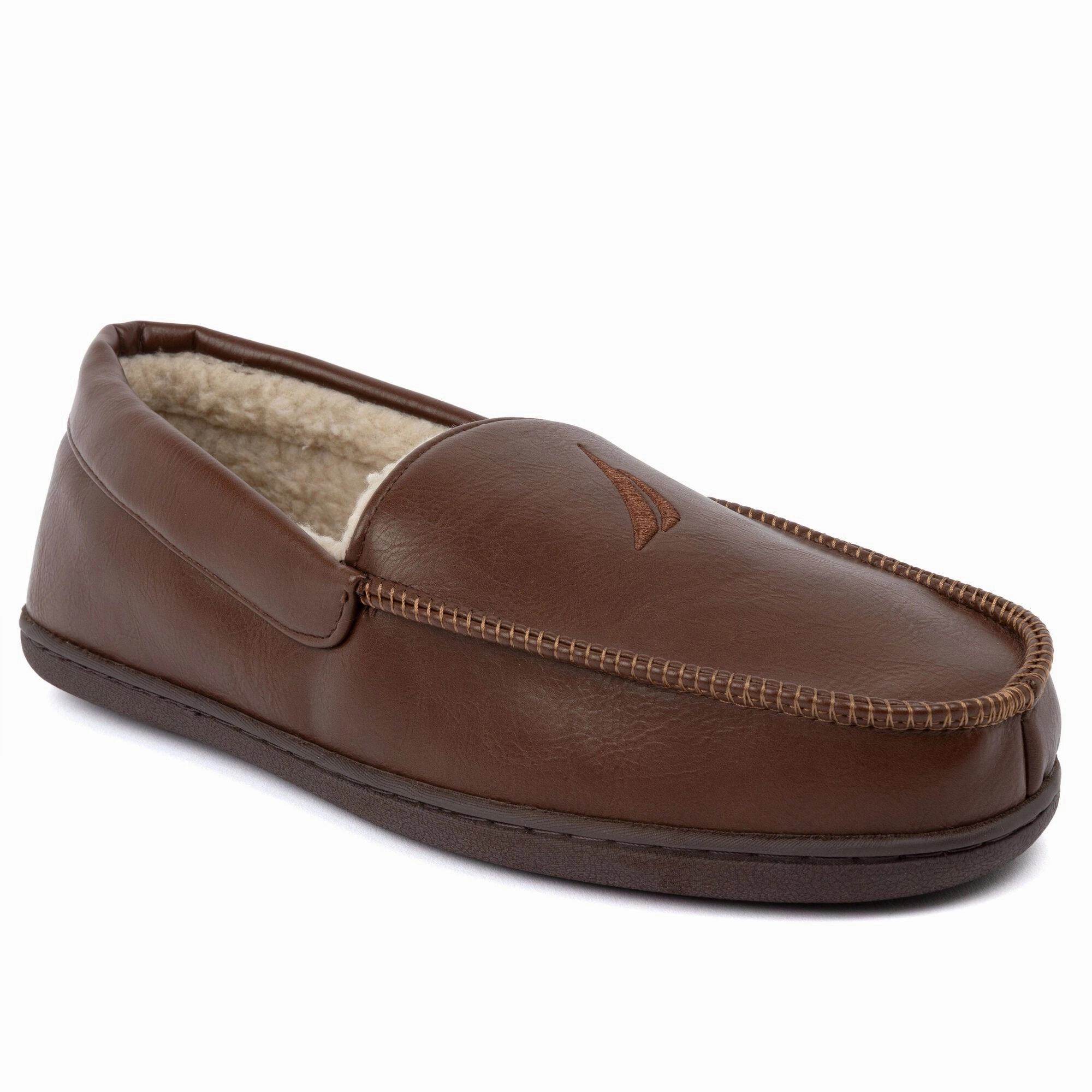 Nautica Mens Faux-Fur-Lined Slipper Reliable Performance