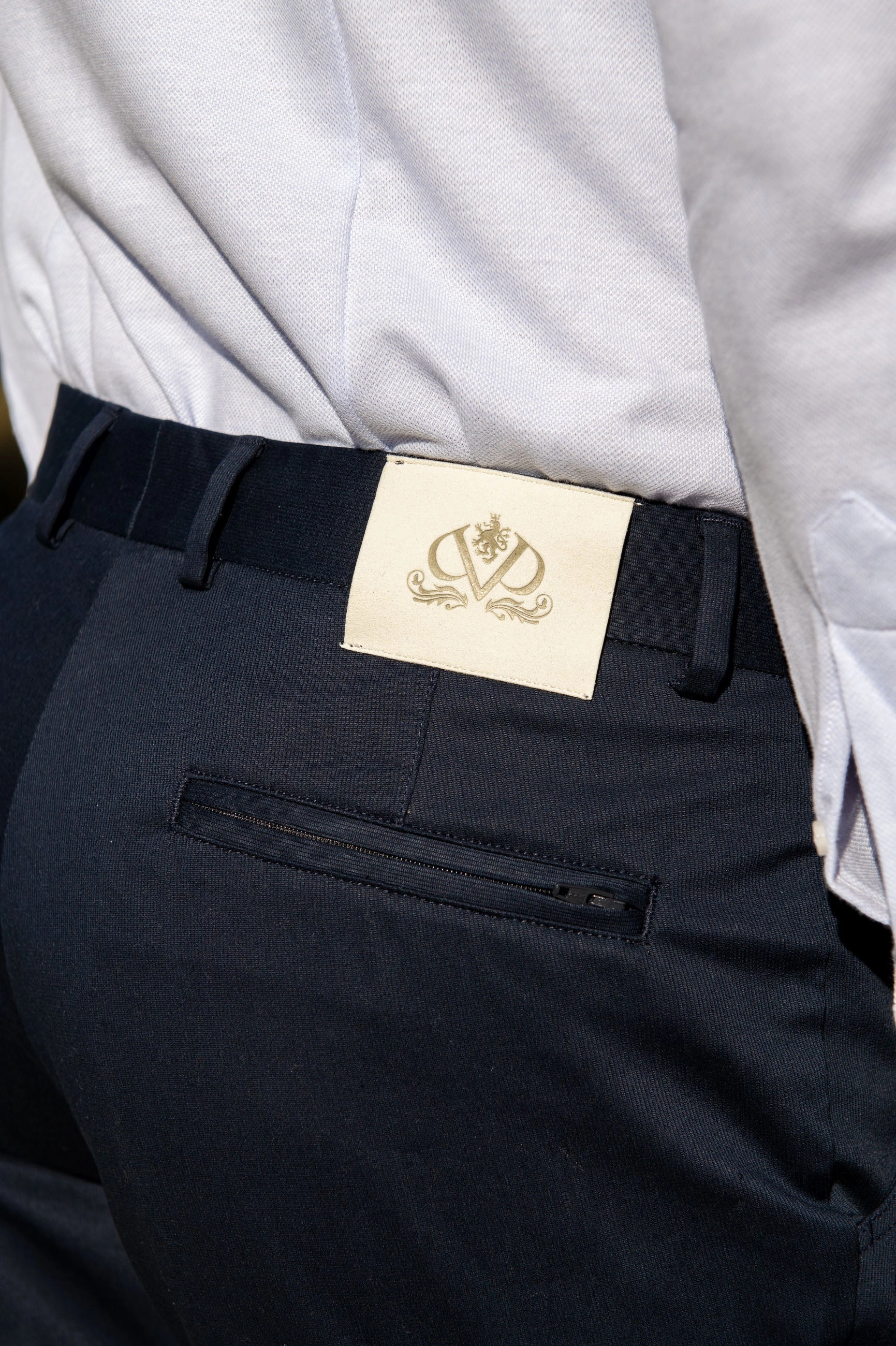 Workout-ready Sophisticated Look Navy cotton Sirmione trousers - Made in Italy
