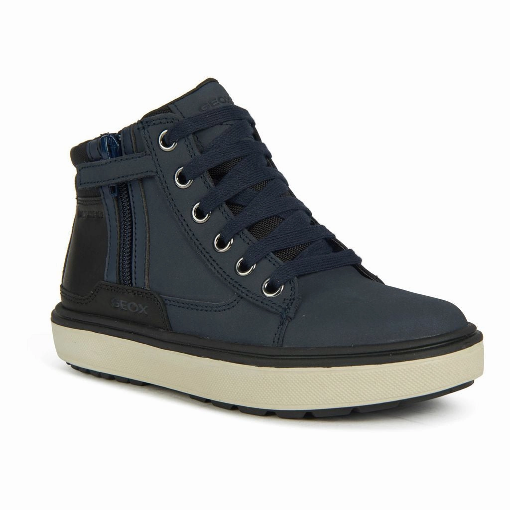 Flat Walk Navy Mattias High Top Sneakers