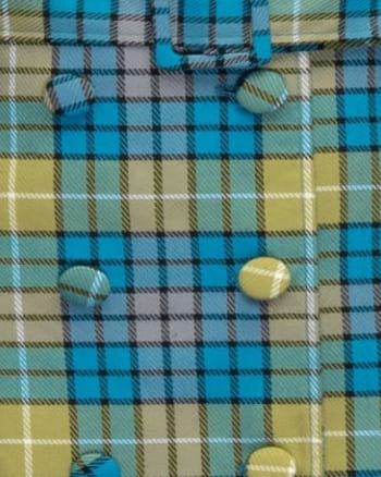 picnic - goers The Eliza Plaid Trench Coat | Blue