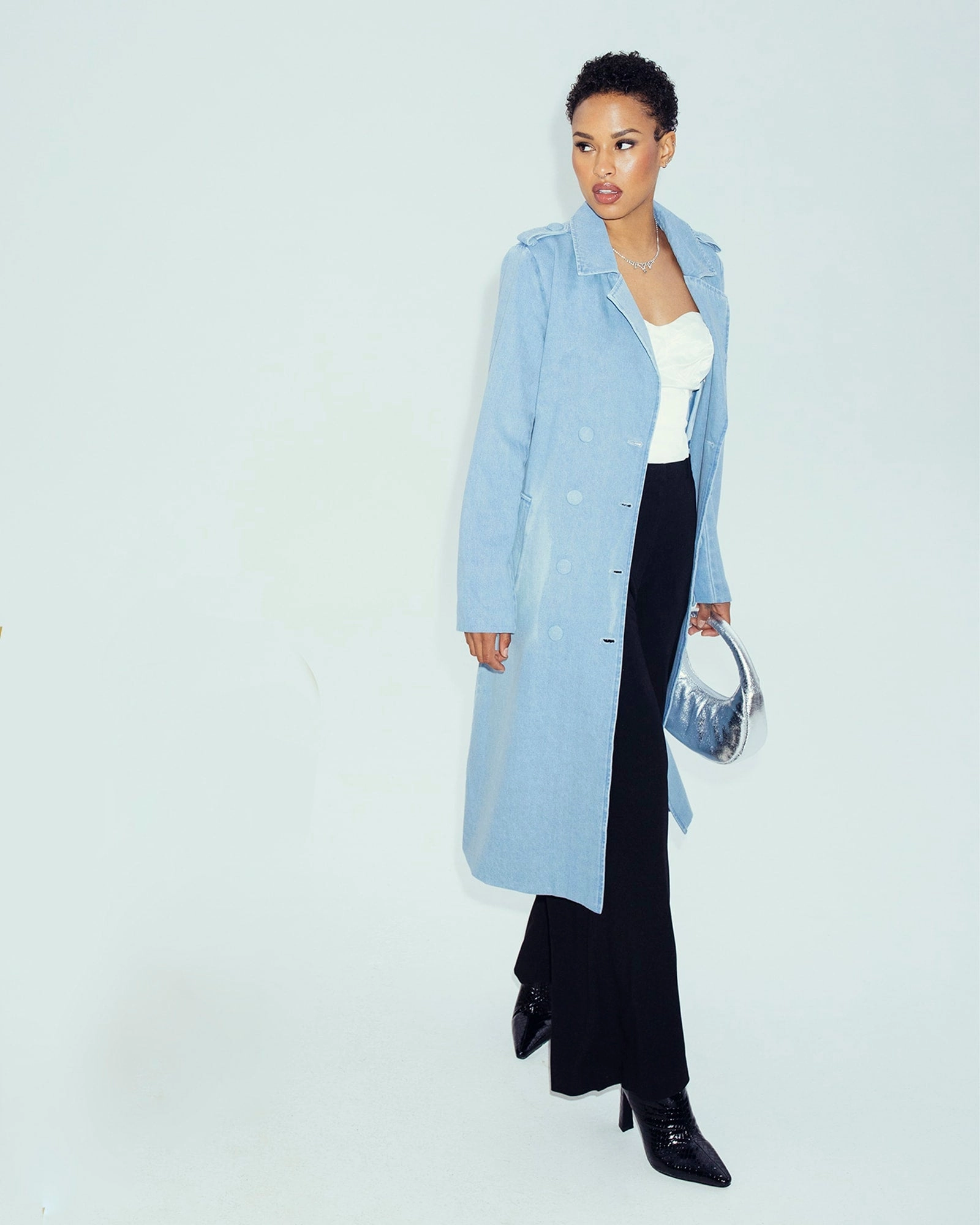 Symbol The Tamika Denim Trench Coat | Blue