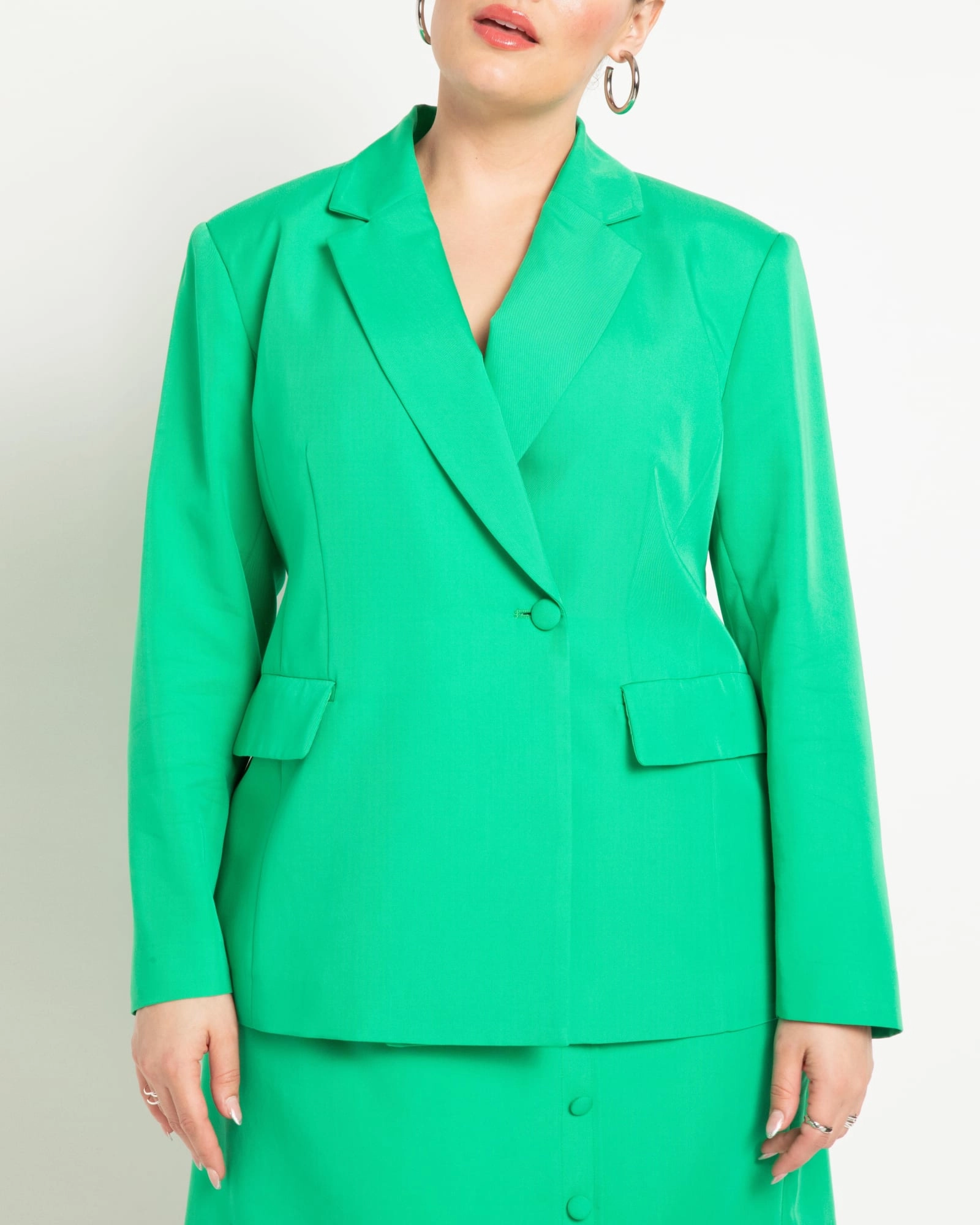 Fearlessness short sleeved Lace Up Back Blazer | Bright Green