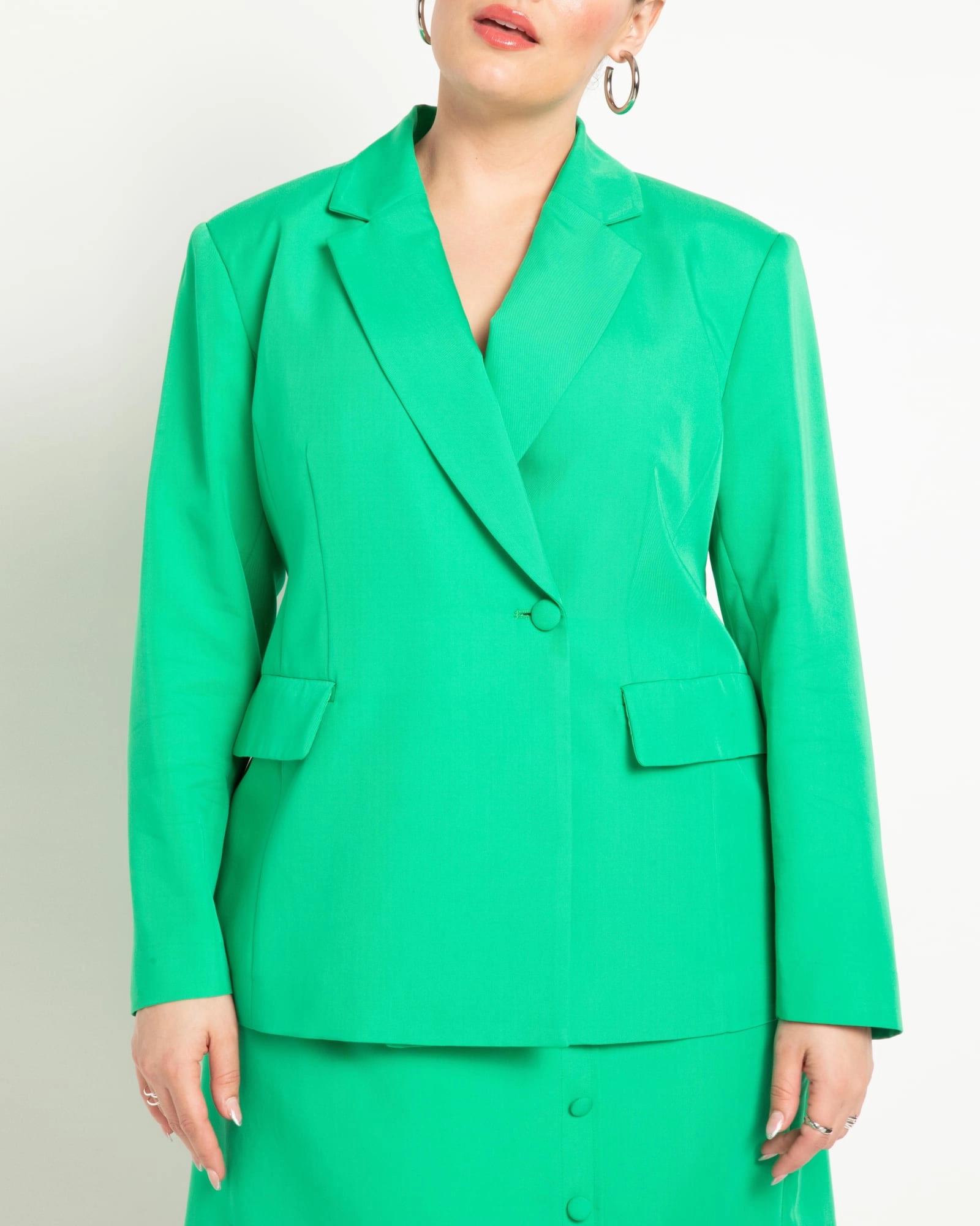 Category Lace Up Back Blazer | Bright Green
