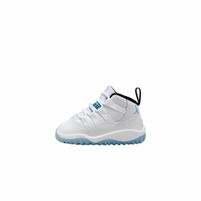 Nike Jordan 11 Retro White / Legend Blue - Black  378040-104 Toddler Slip Resistant Timeless Appeal Shoes