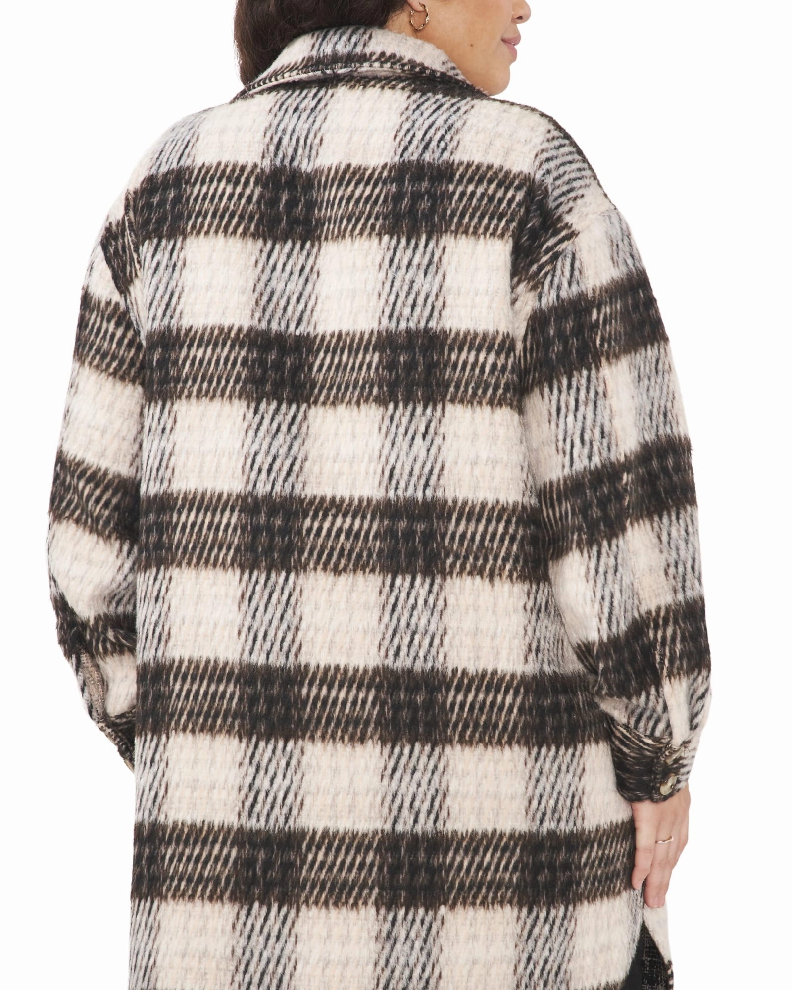 Maia Button Down Shacket | HAZELNUT HEATHER Flexible Cuff