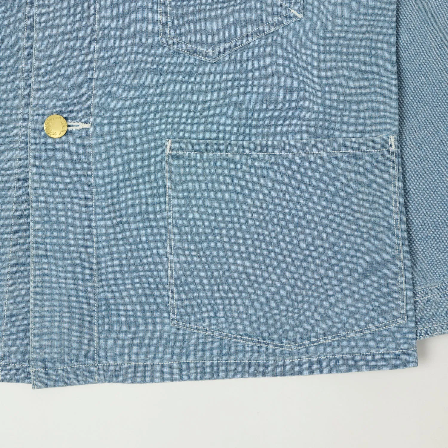 Wind Resistant Lining Full Count 2015 Early 1900s Pin Head Chore Jacket - Indigo