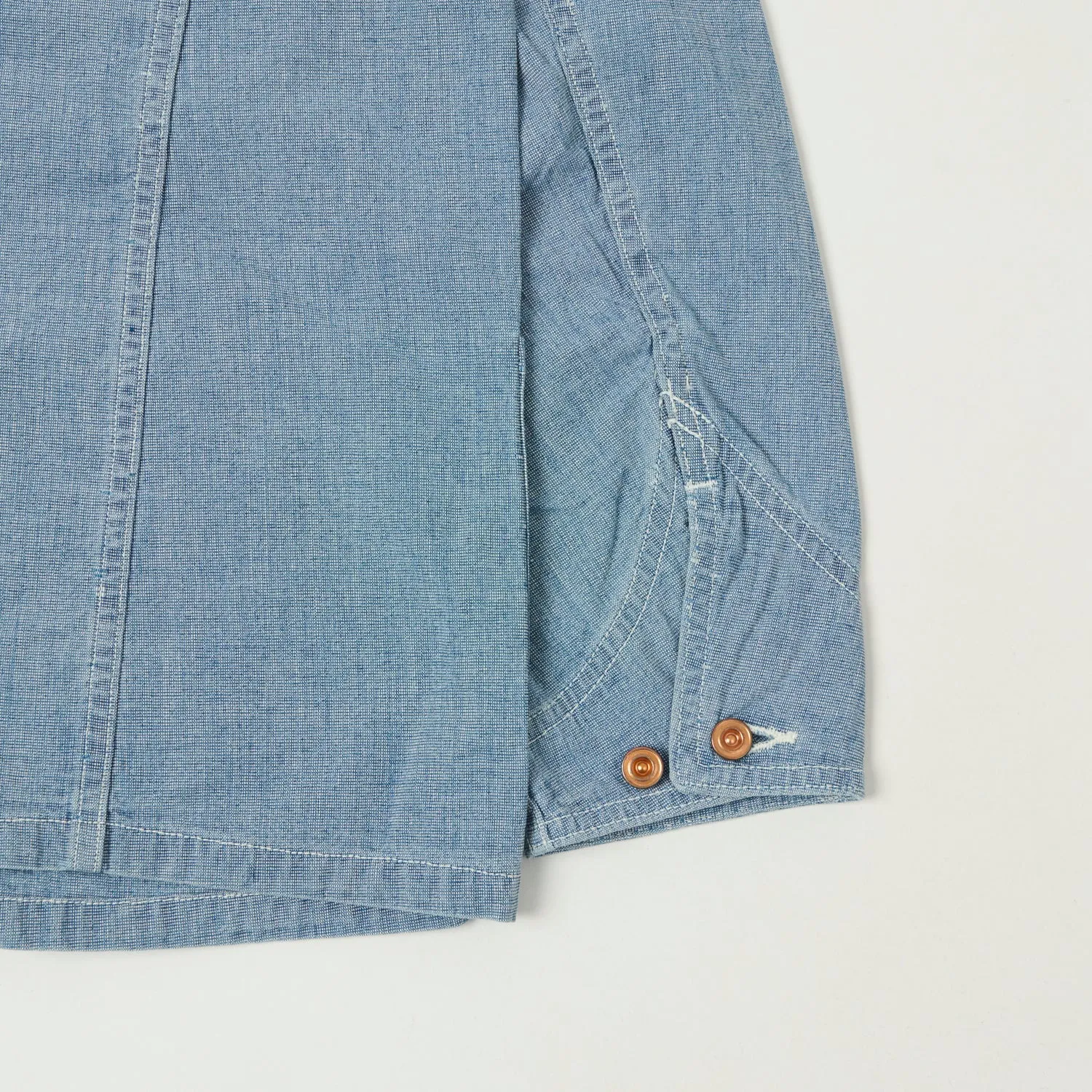 Water Based Coating Cozy Design Full Count 2015 Early 1900s Pin Head Chore Jacket - Indigo